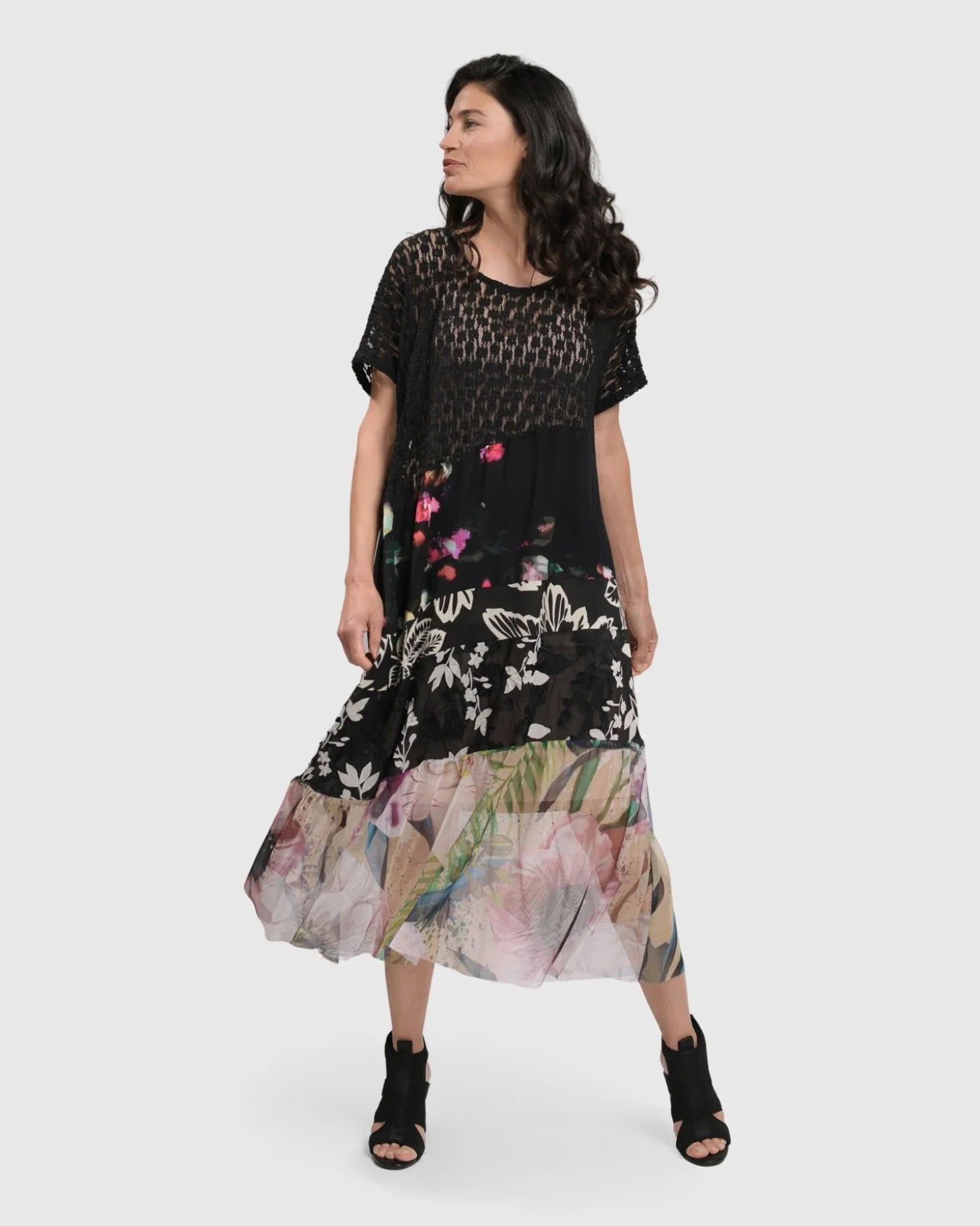 Women Alembika Adaline Tiered Maxi Dress, Floral