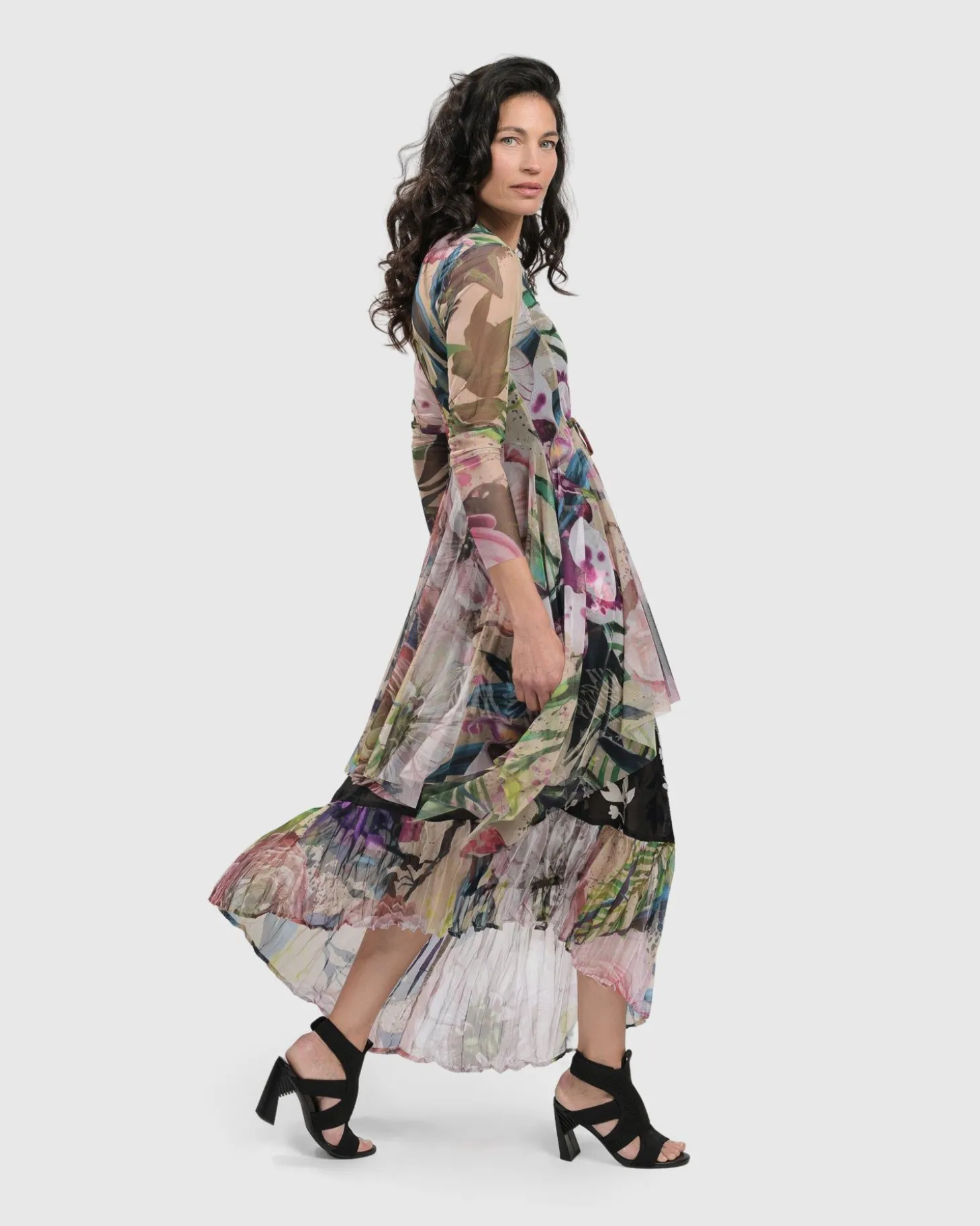 Women Alembika Adaline Tiered Maxi Skirt, Mix