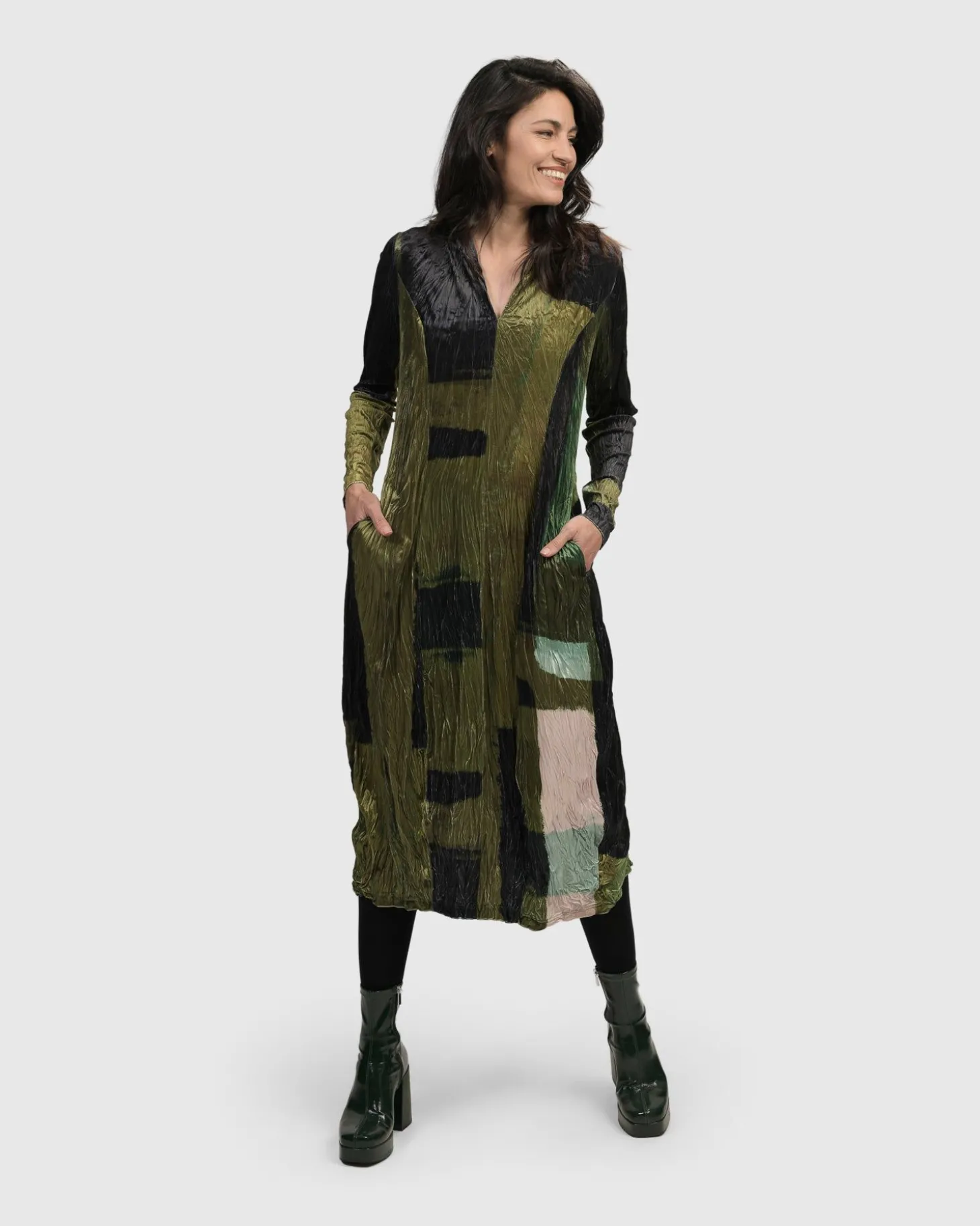 Women Alembika Al Fresco Cocoon Dress, Olive
