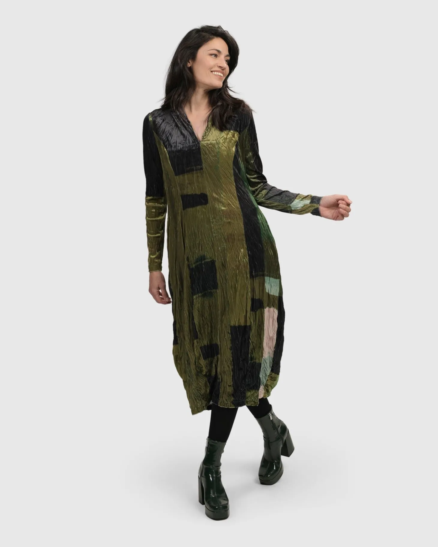 Women Alembika Al Fresco Cocoon Dress, Olive