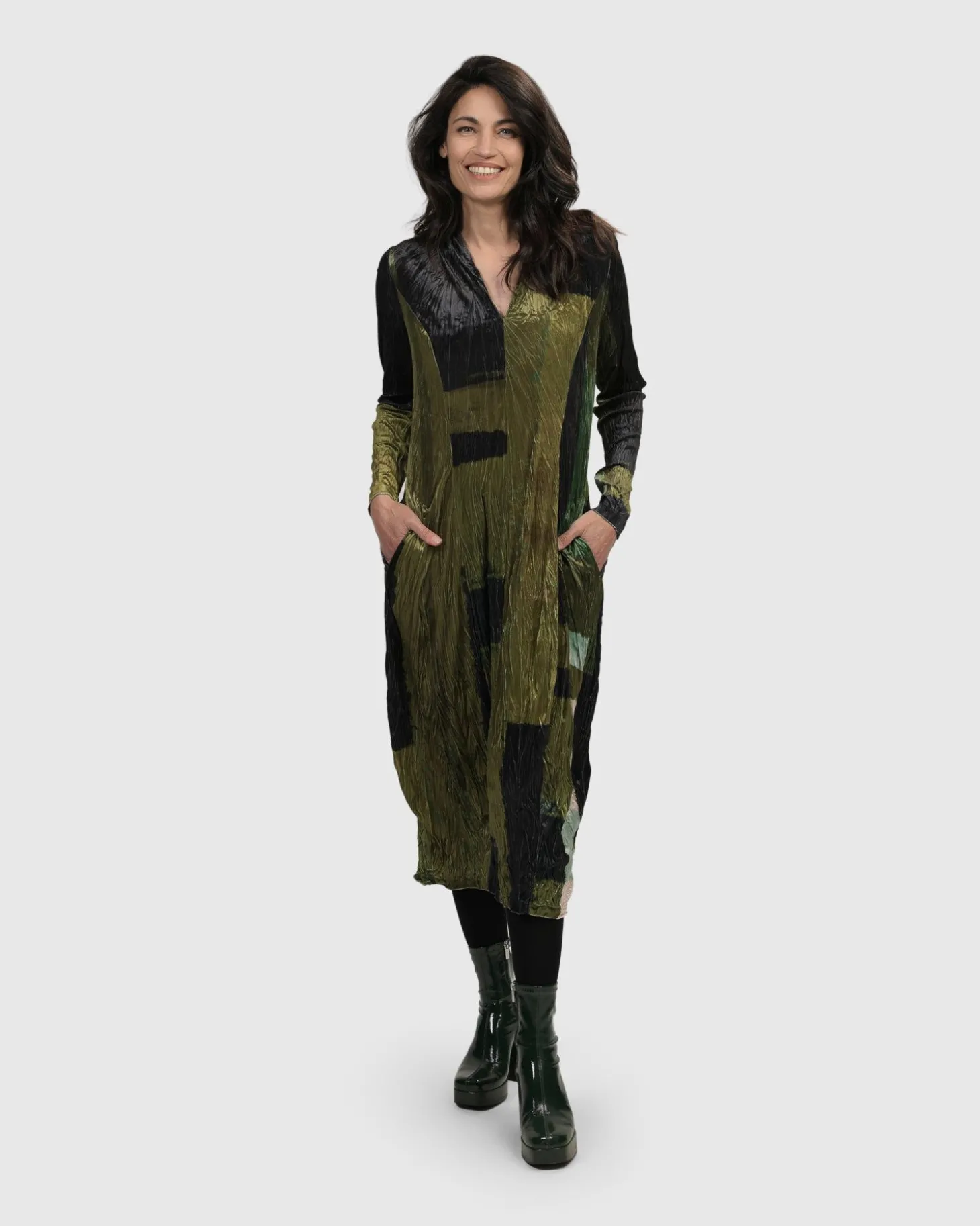 Women Alembika Al Fresco Cocoon Dress, Olive