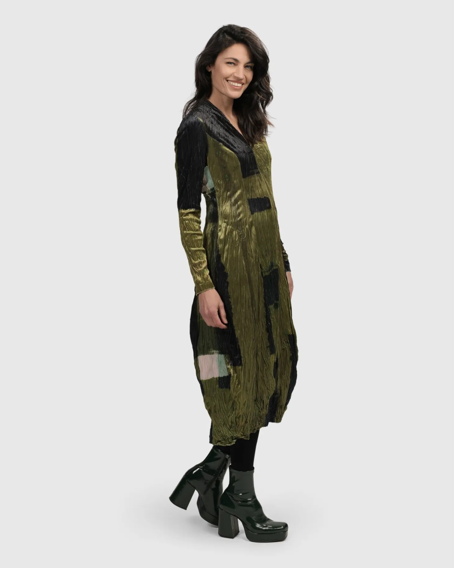 Women Alembika Al Fresco Cocoon Dress, Olive