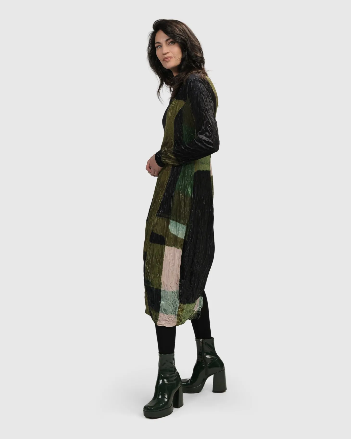 Women Alembika Al Fresco Cocoon Dress, Olive