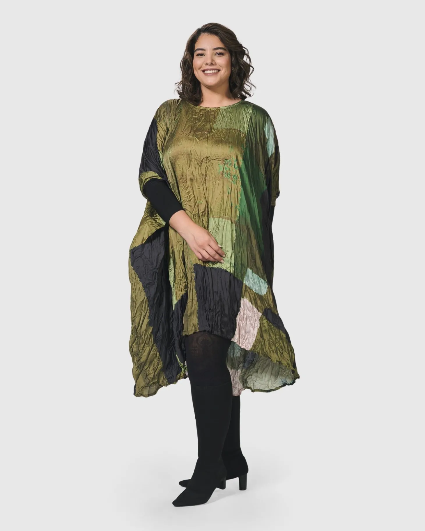 Women Alembika Al Fresco Muumuu Dress, Olive