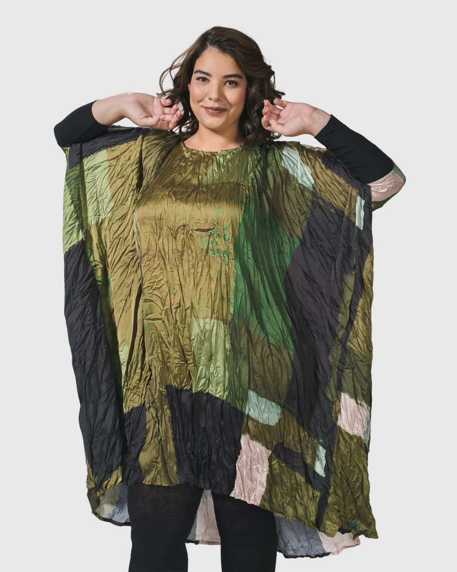 Women Alembika Al Fresco Muumuu Dress, Olive