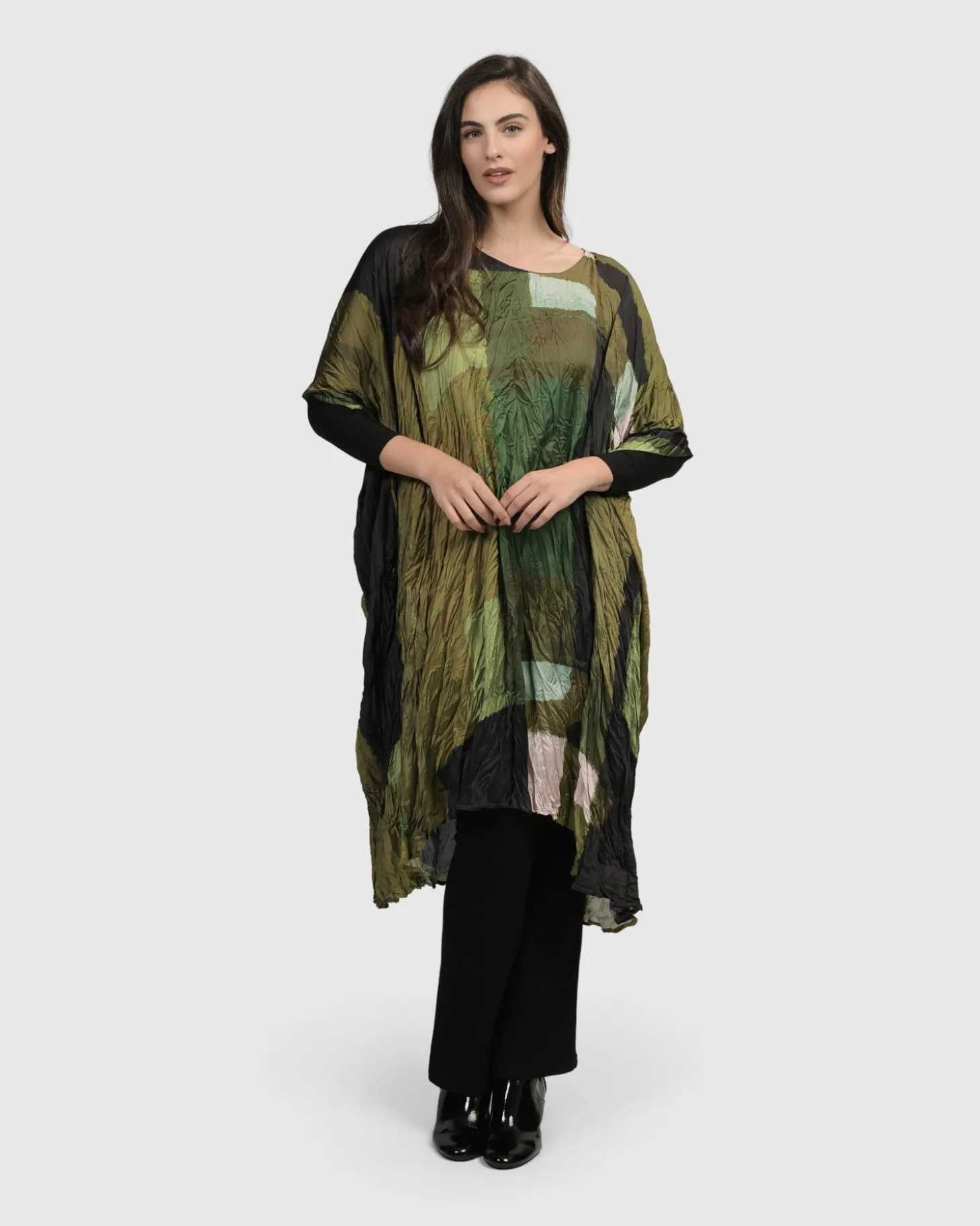 Women Alembika Al Fresco Muumuu Dress, Olive
