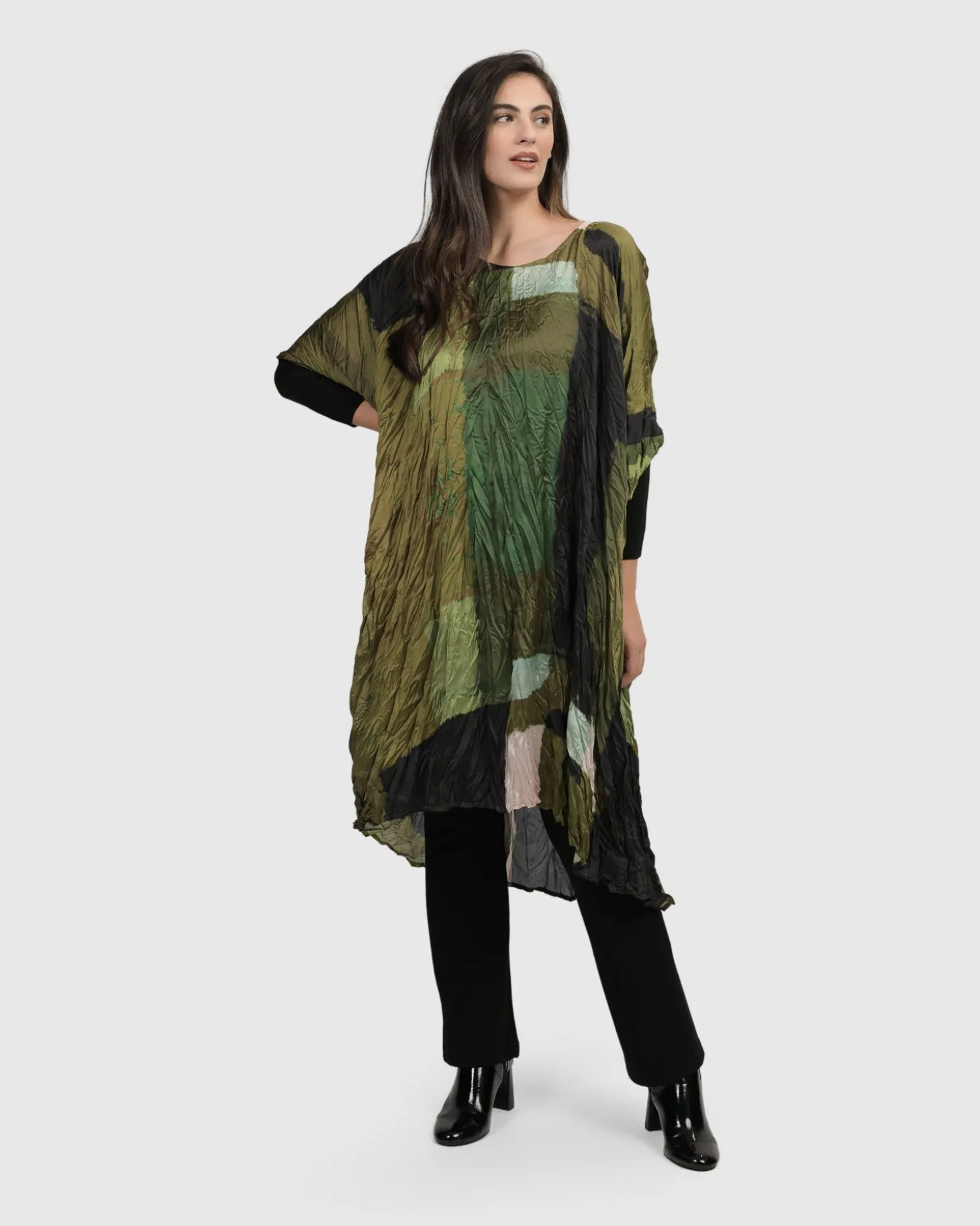 Women Alembika Al Fresco Muumuu Dress, Olive