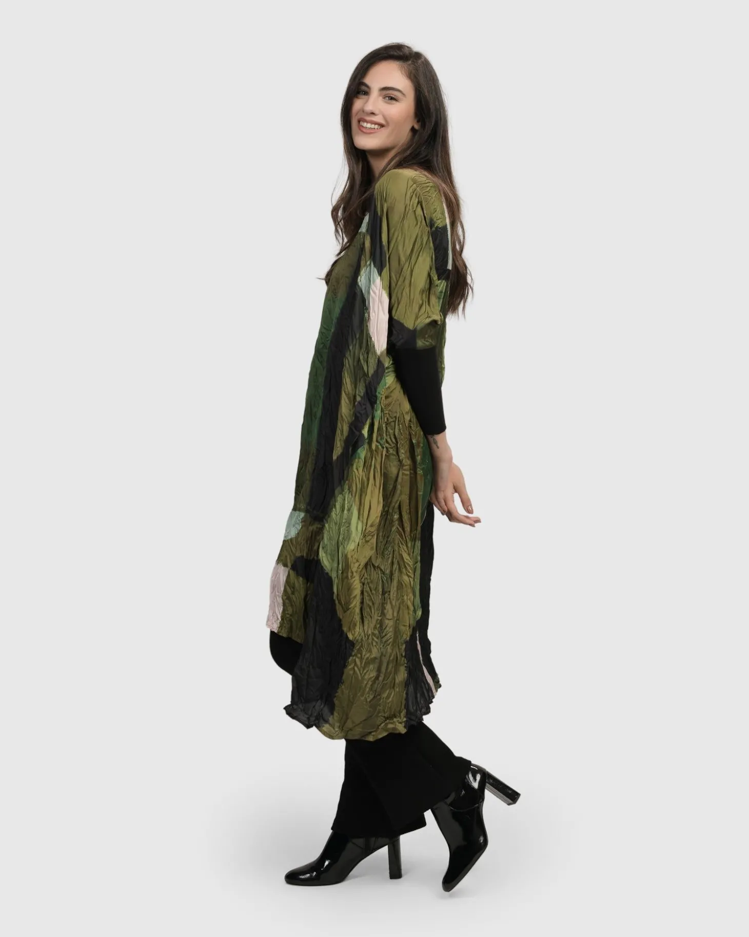 Women Alembika Al Fresco Muumuu Dress, Olive