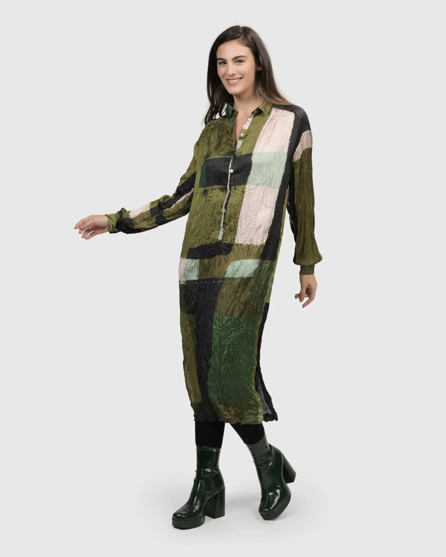 Women Alembika Al Fresco Shirt Dress, Olive