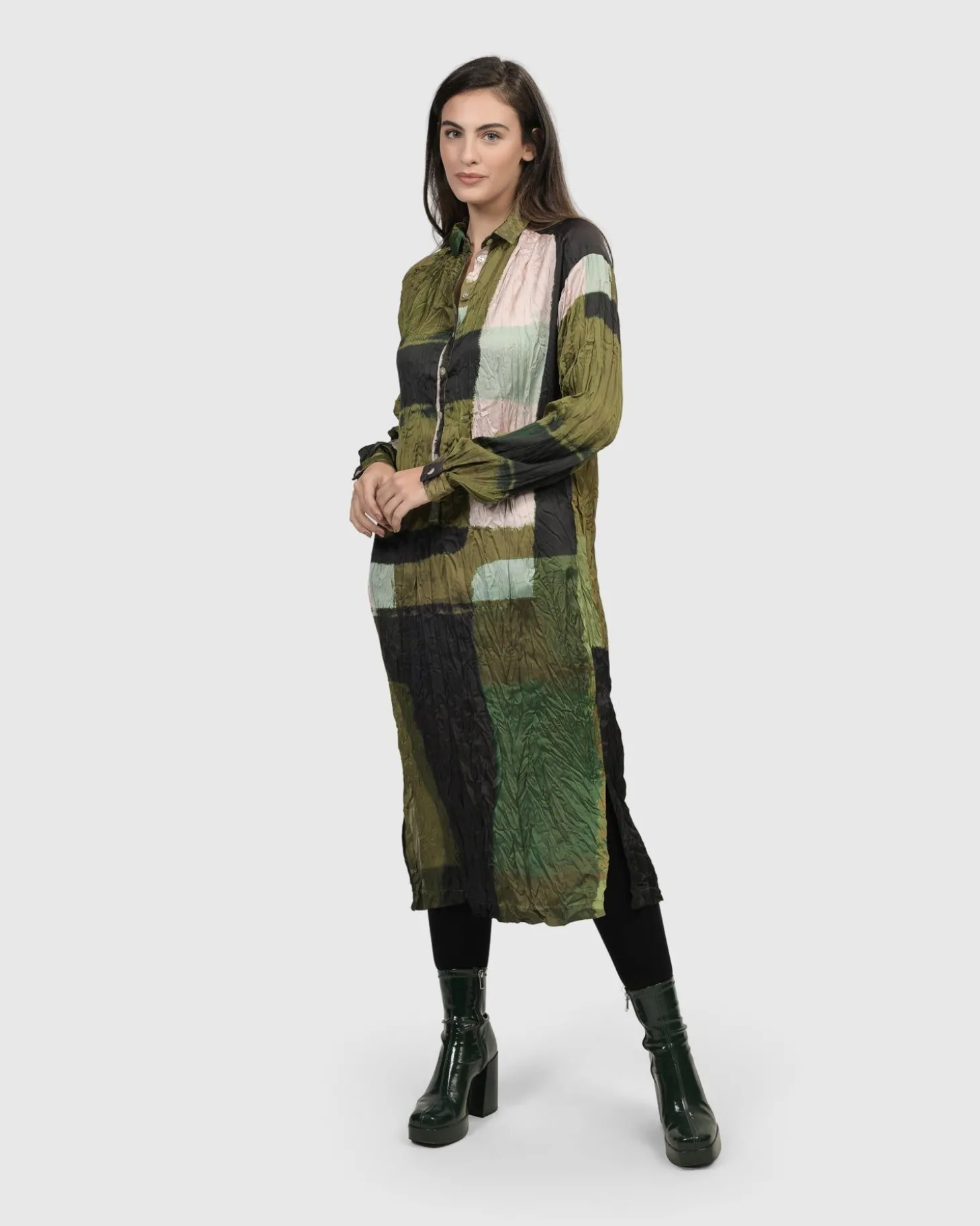 Women Alembika Al Fresco Shirt Dress, Olive