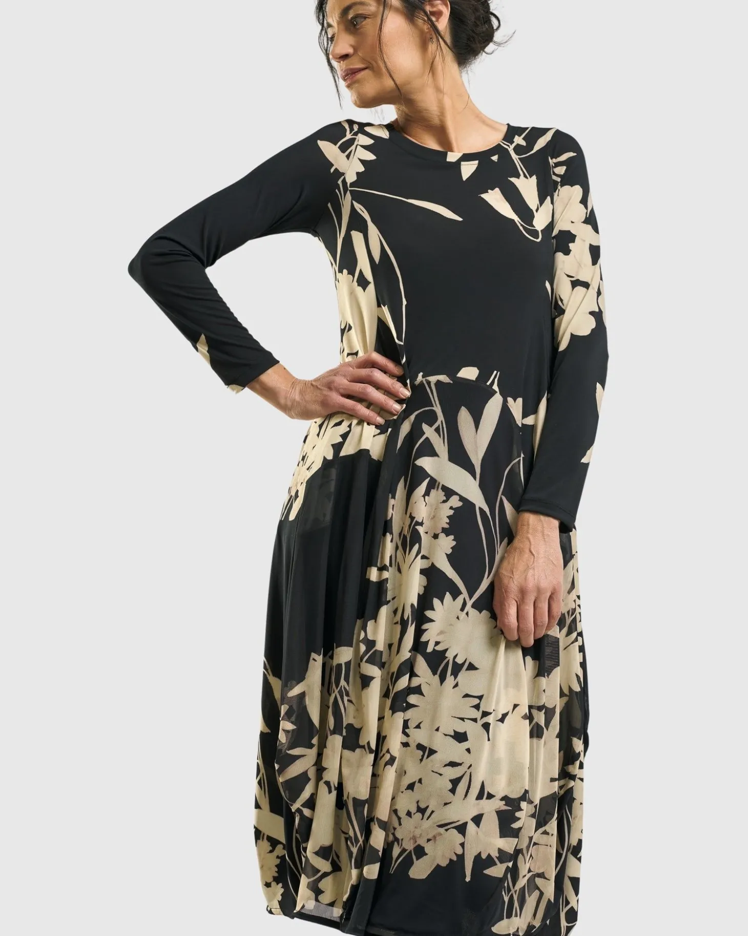 Women Alembika Amber Cocoon Dress, Floral