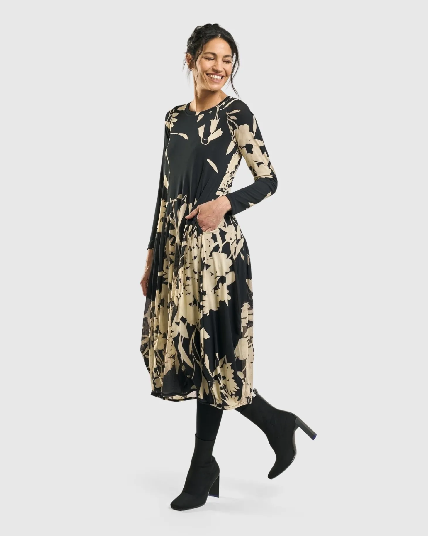 Women Alembika Amber Cocoon Dress, Floral