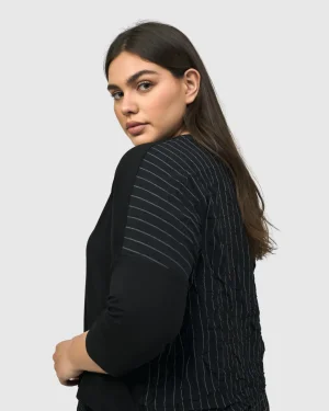 Women Alembika Andromeda Cropped Cardigan, Stripes
