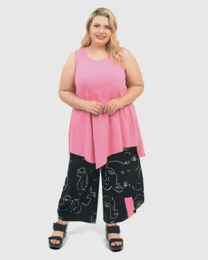 Women Alembika Ani Sleeveless Tunic Top, Bazooka