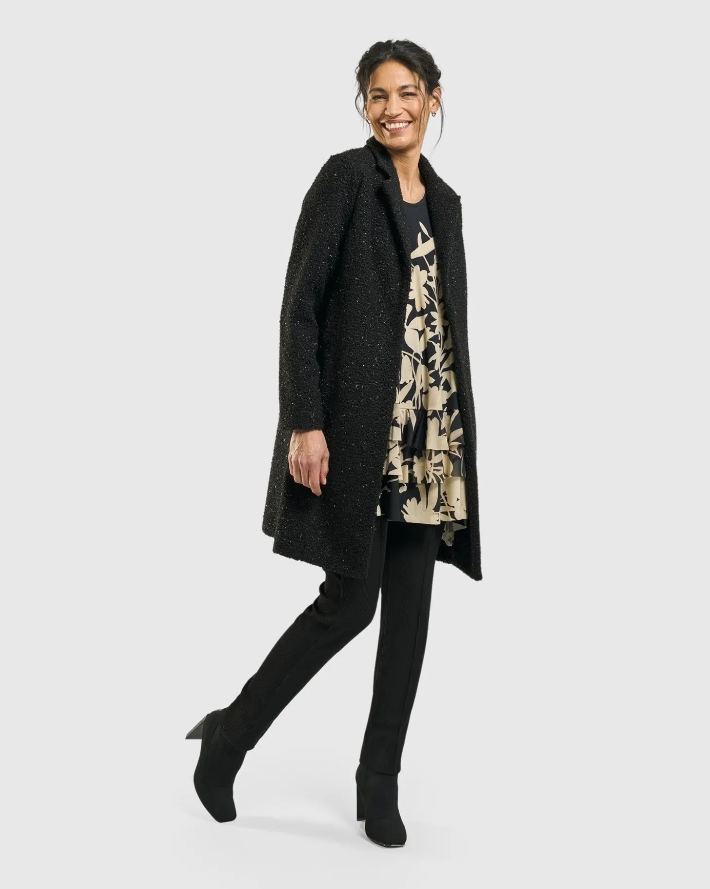 Women Alembika Aquarius Cardigan Jacket, Charcoal