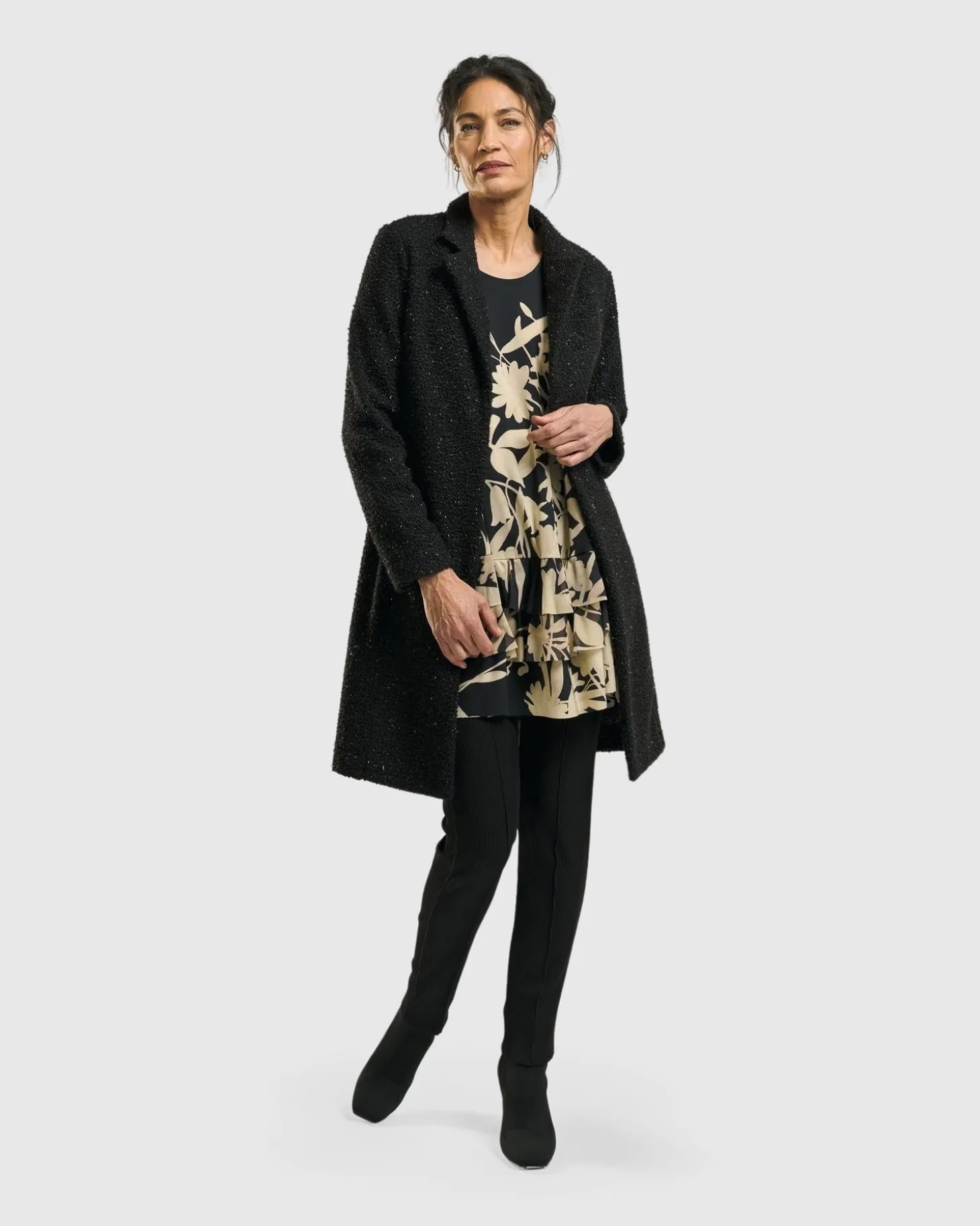 Women Alembika Aquarius Cardigan Jacket, Charcoal