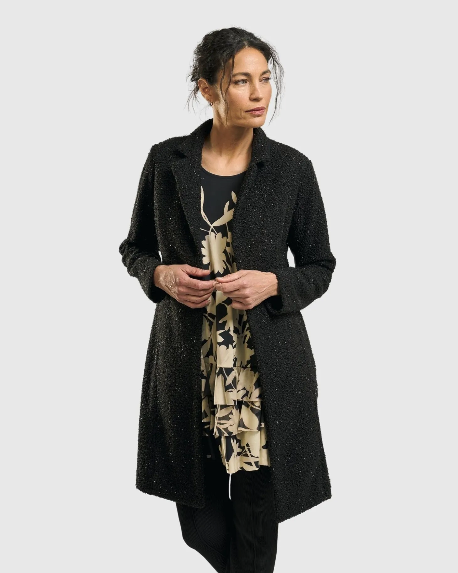 Women Alembika Aquarius Cardigan Jacket, Charcoal