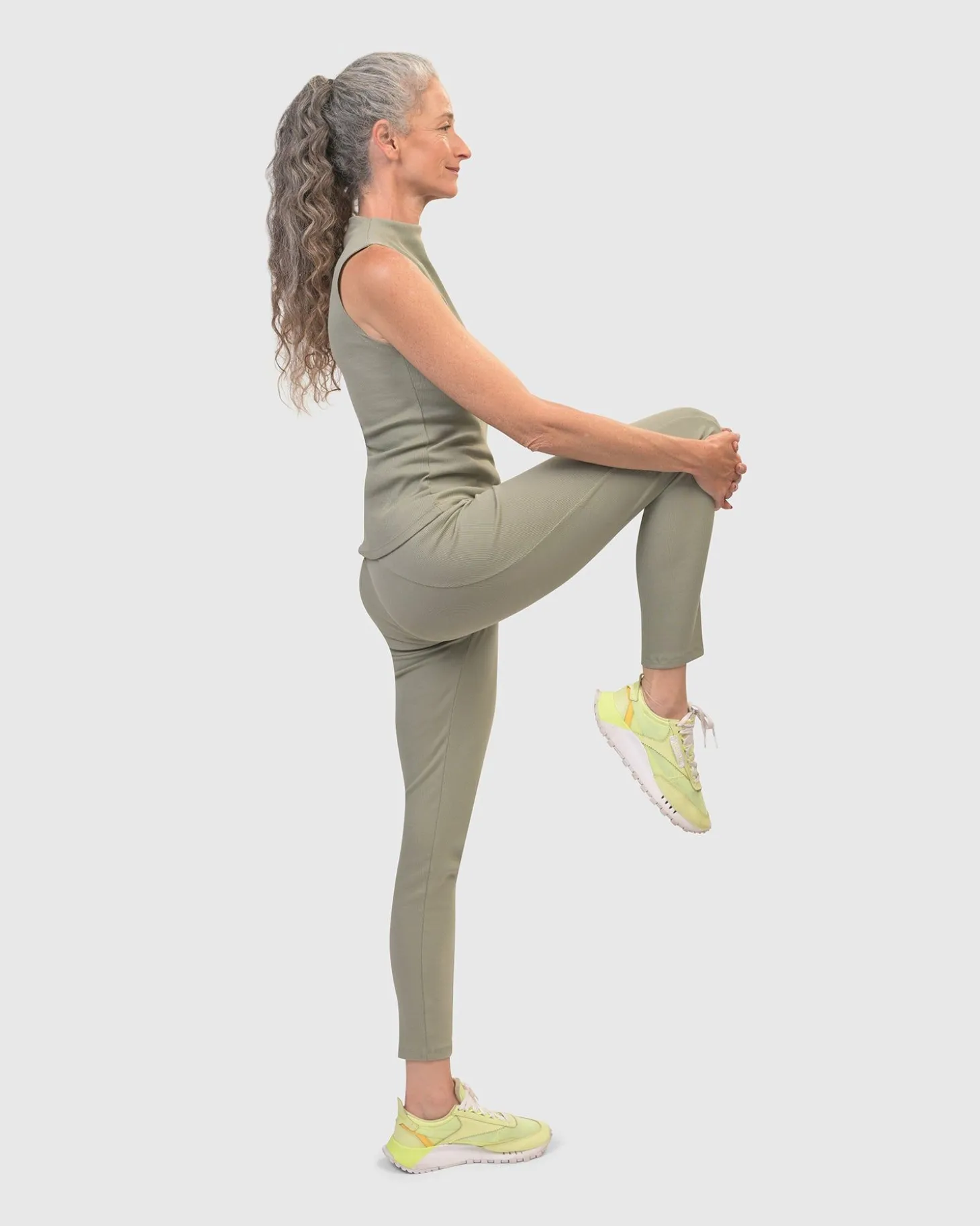 Women Alembika Asana High-Neck Top, Nature