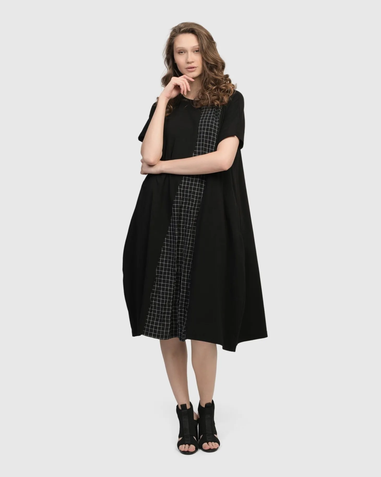 Women Alembika Athena Relaxed Cocoon Dress, Net