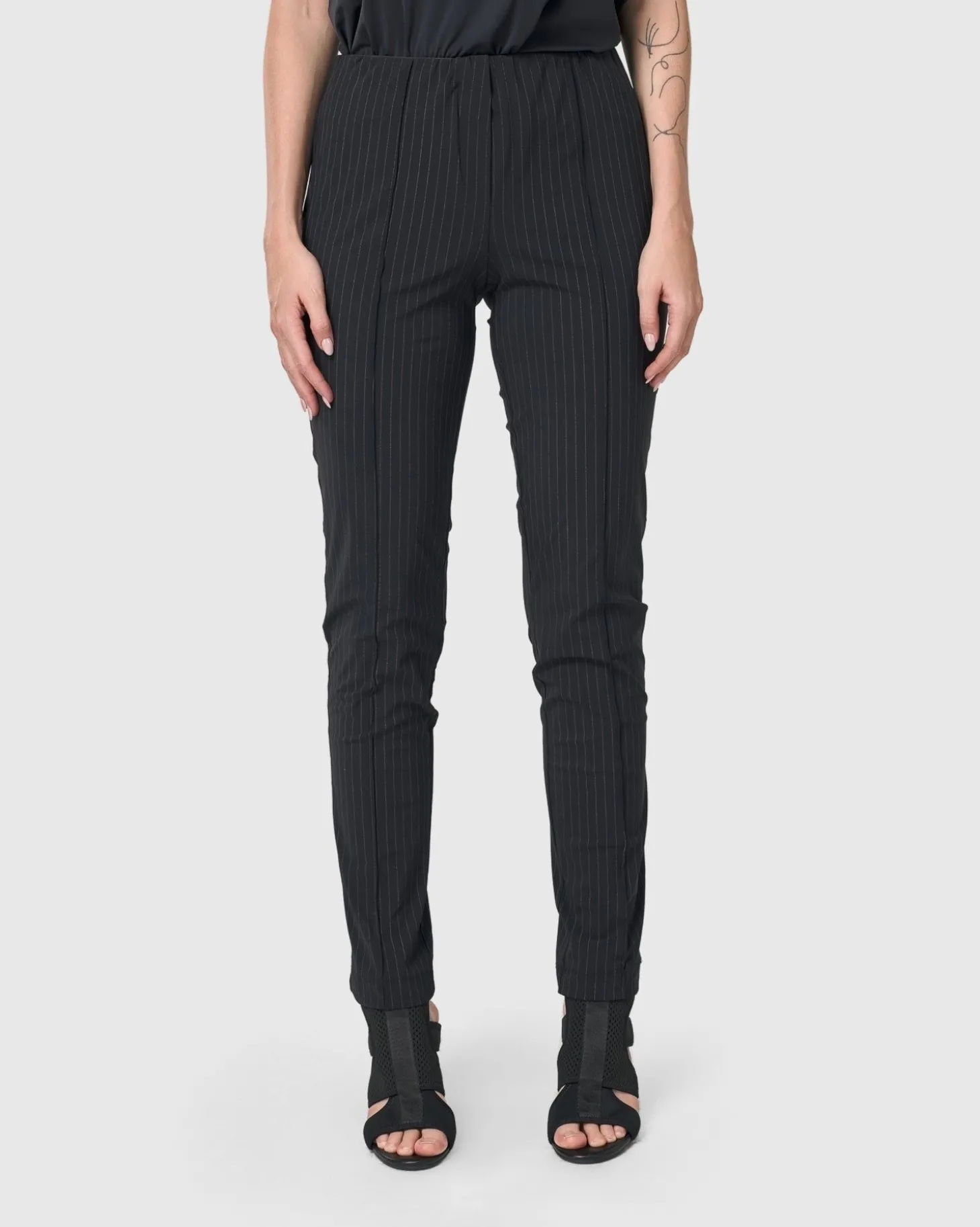 Women Alembika Audrey Slim Pants, Pinstripes