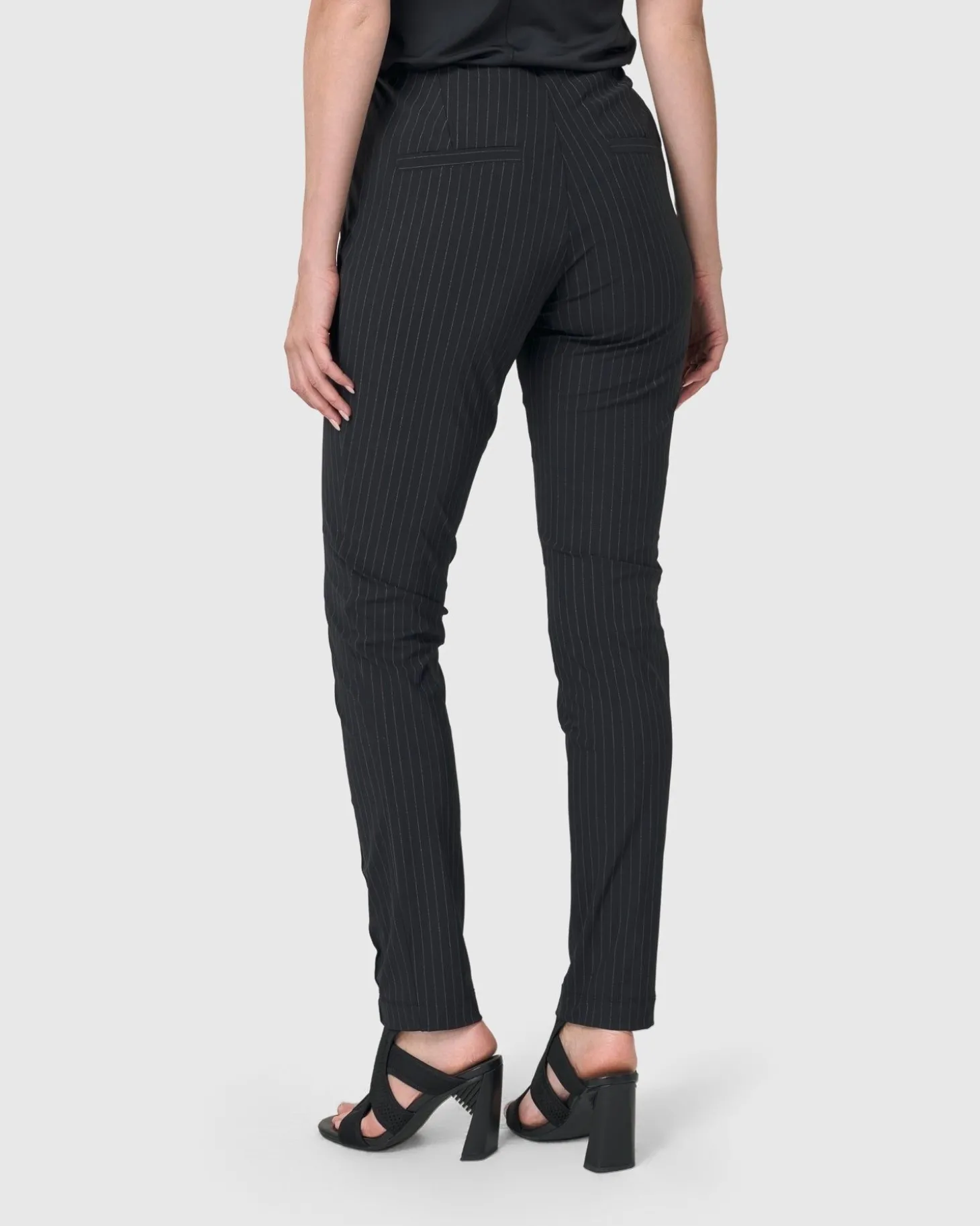 Women Alembika Audrey Slim Pants, Pinstripes
