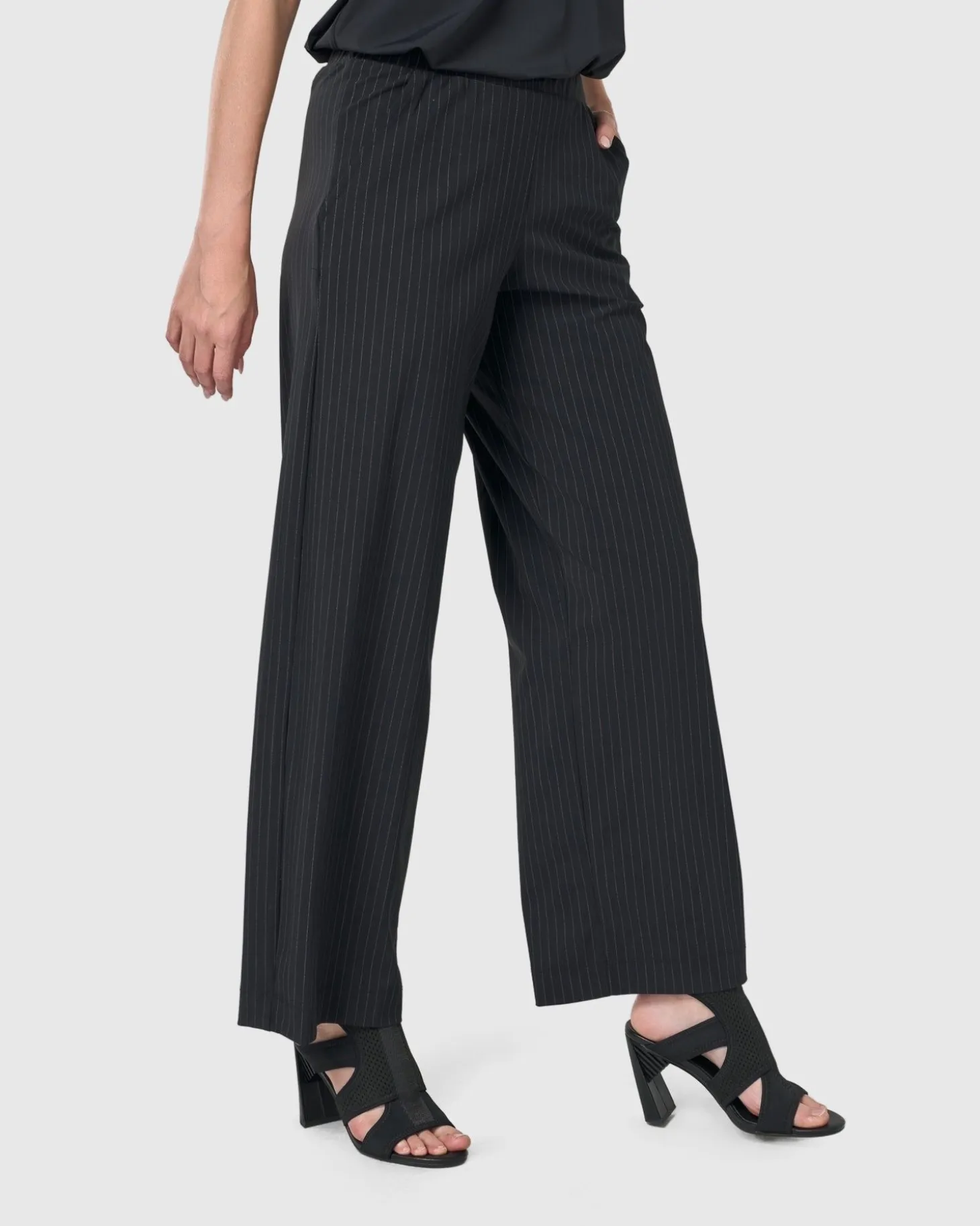 Women Alembika Audrey Straight Leg Pants, Pinstripes