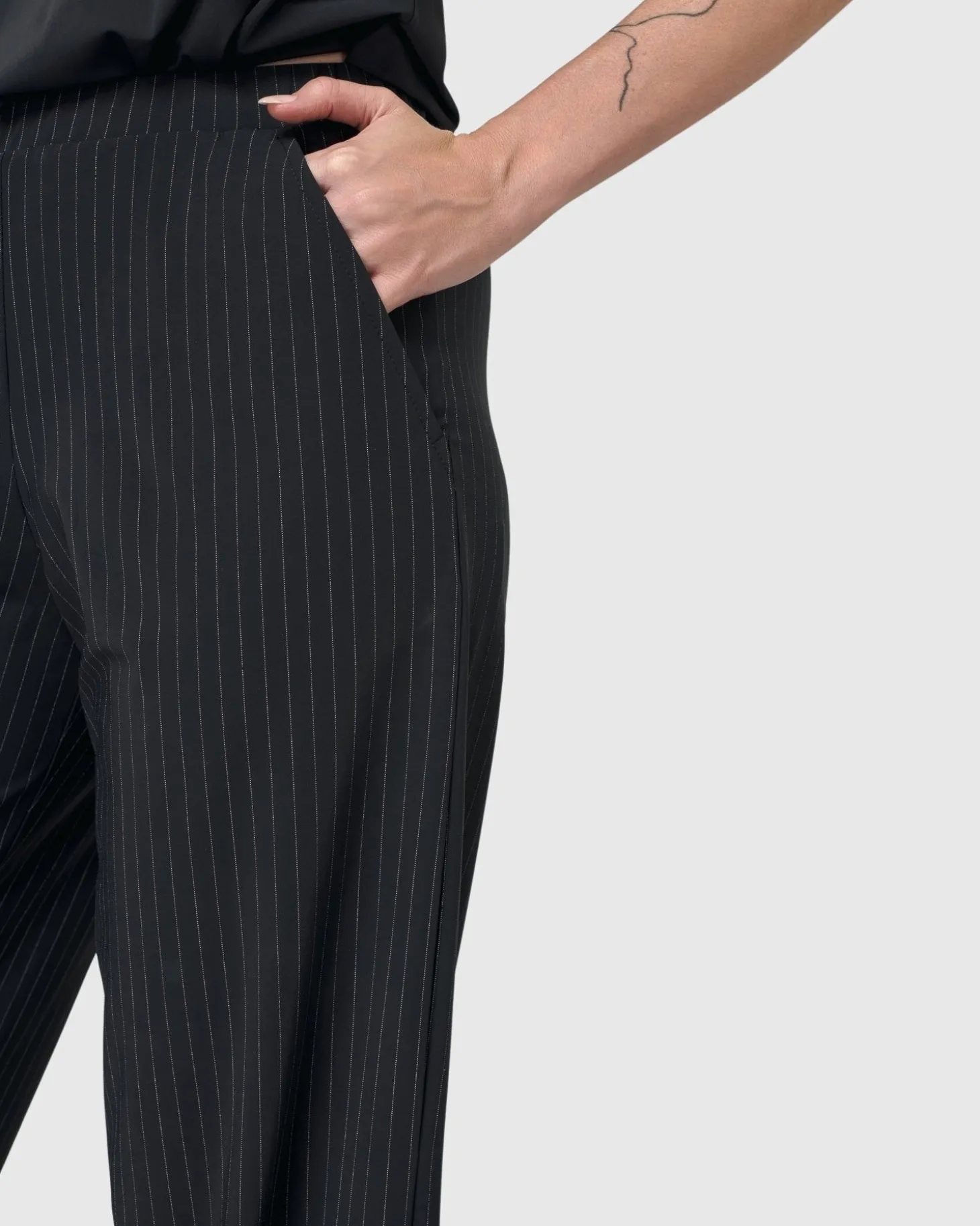 Women Alembika Audrey Straight Leg Pants, Pinstripes