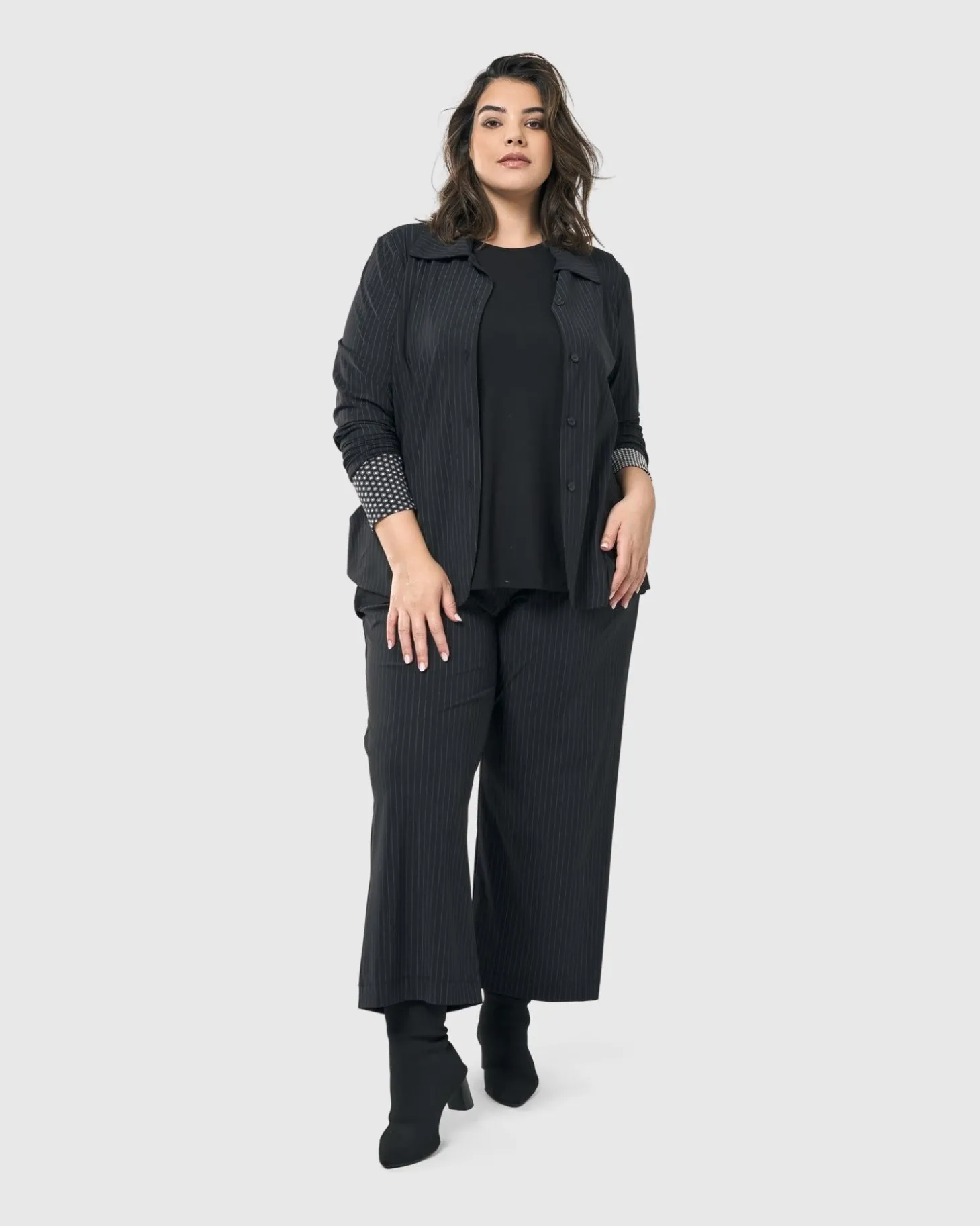 Women Alembika Audrey Straight Leg Pants, Pinstripes
