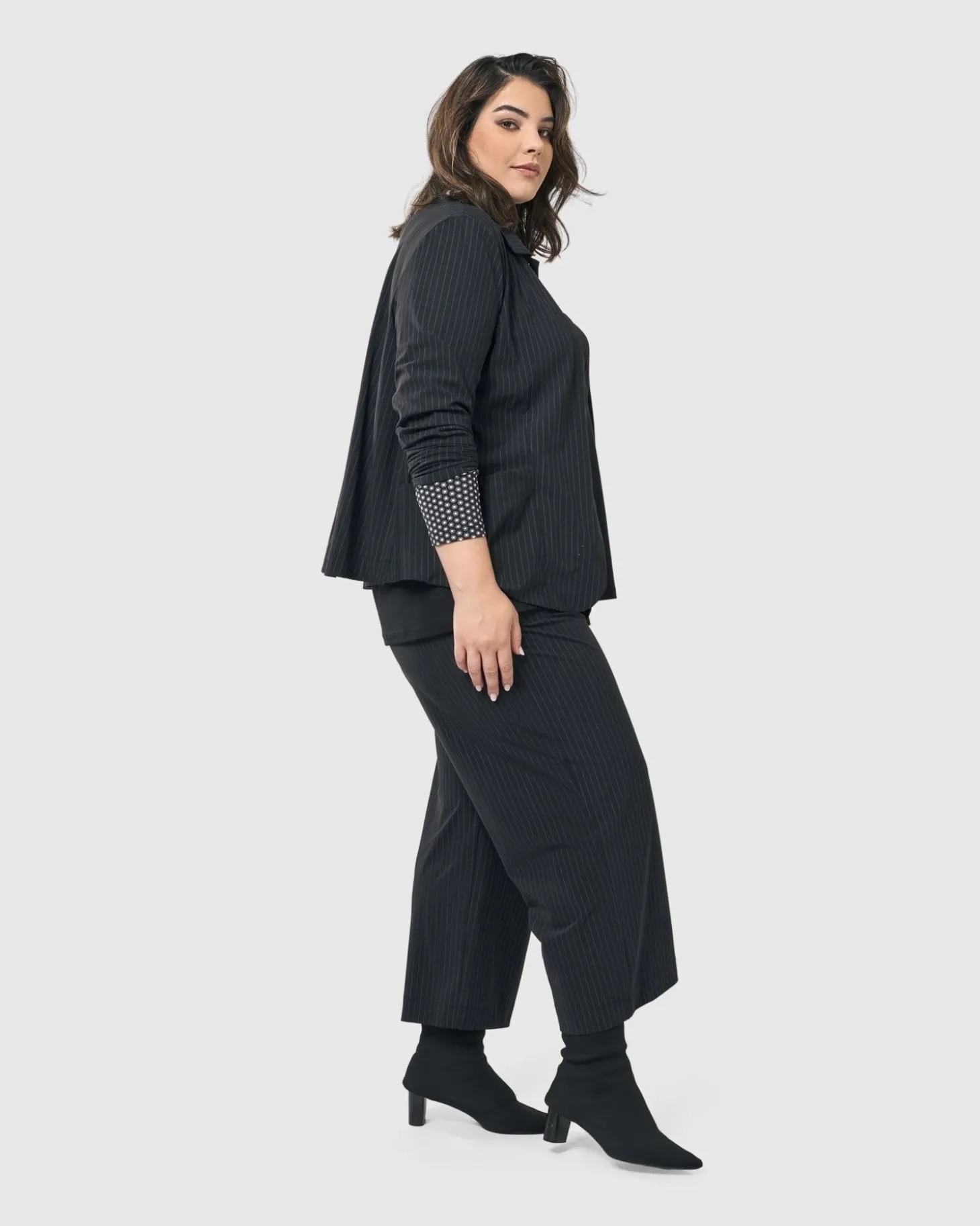 Women Alembika Audrey Straight Leg Pants, Pinstripes