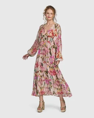 Women Alembika Azalea Chiffon Maxi Dress, Floral