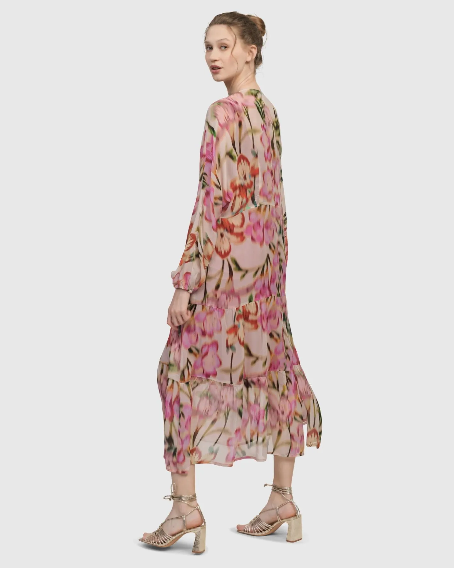 Women Alembika Azalea Chiffon Maxi Dress, Floral