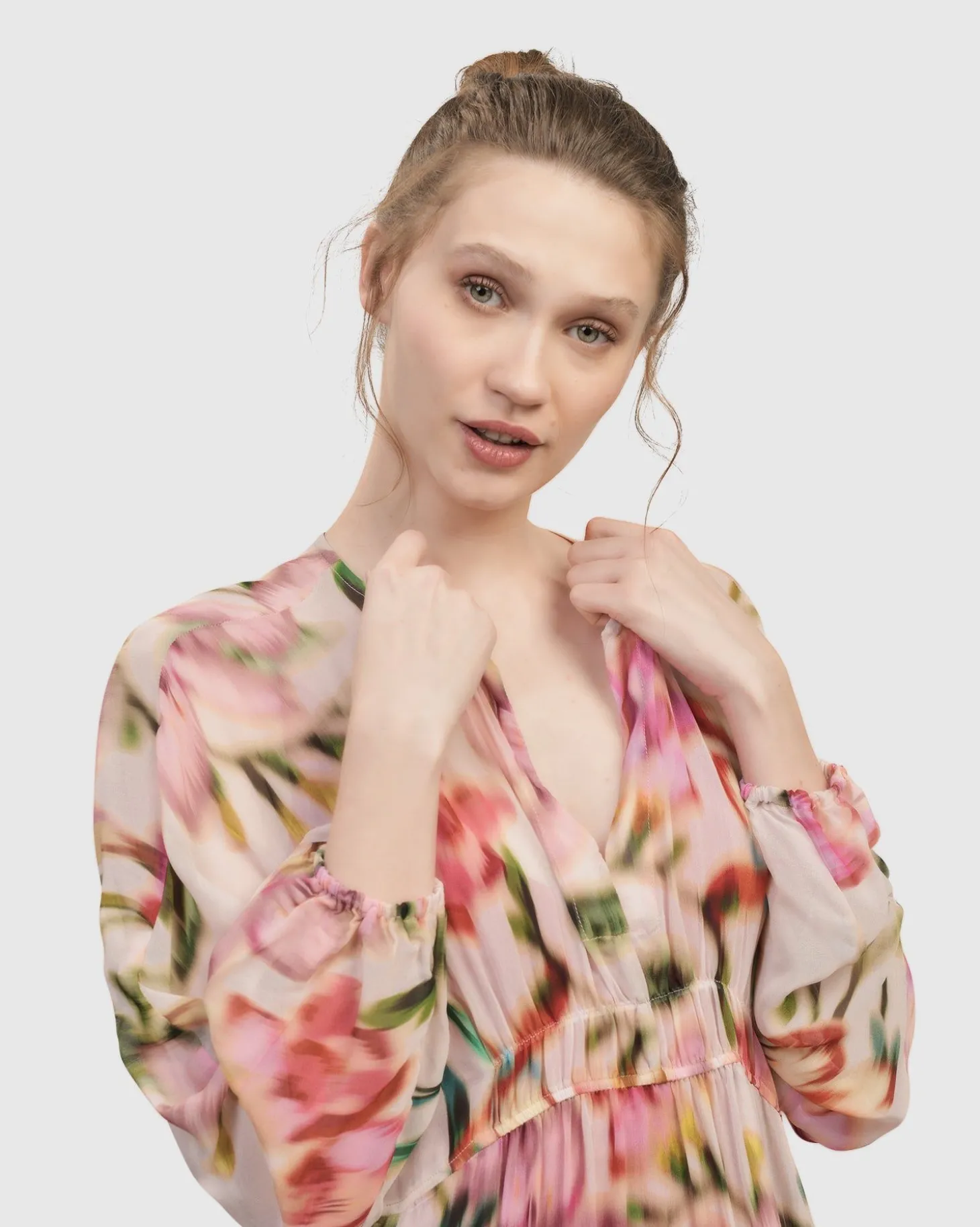 Women Alembika Azalea Chiffon Maxi Dress, Floral