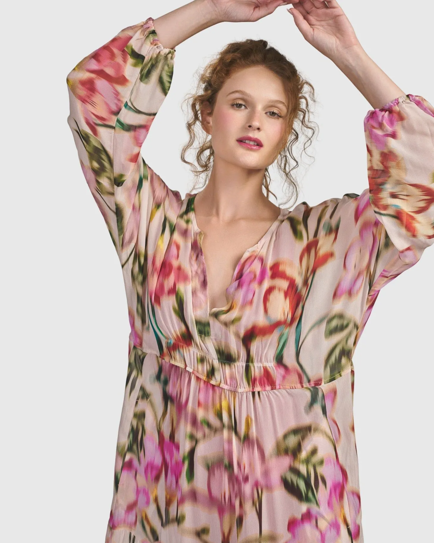 Women Alembika Azalea Chiffon Maxi Dress, Floral