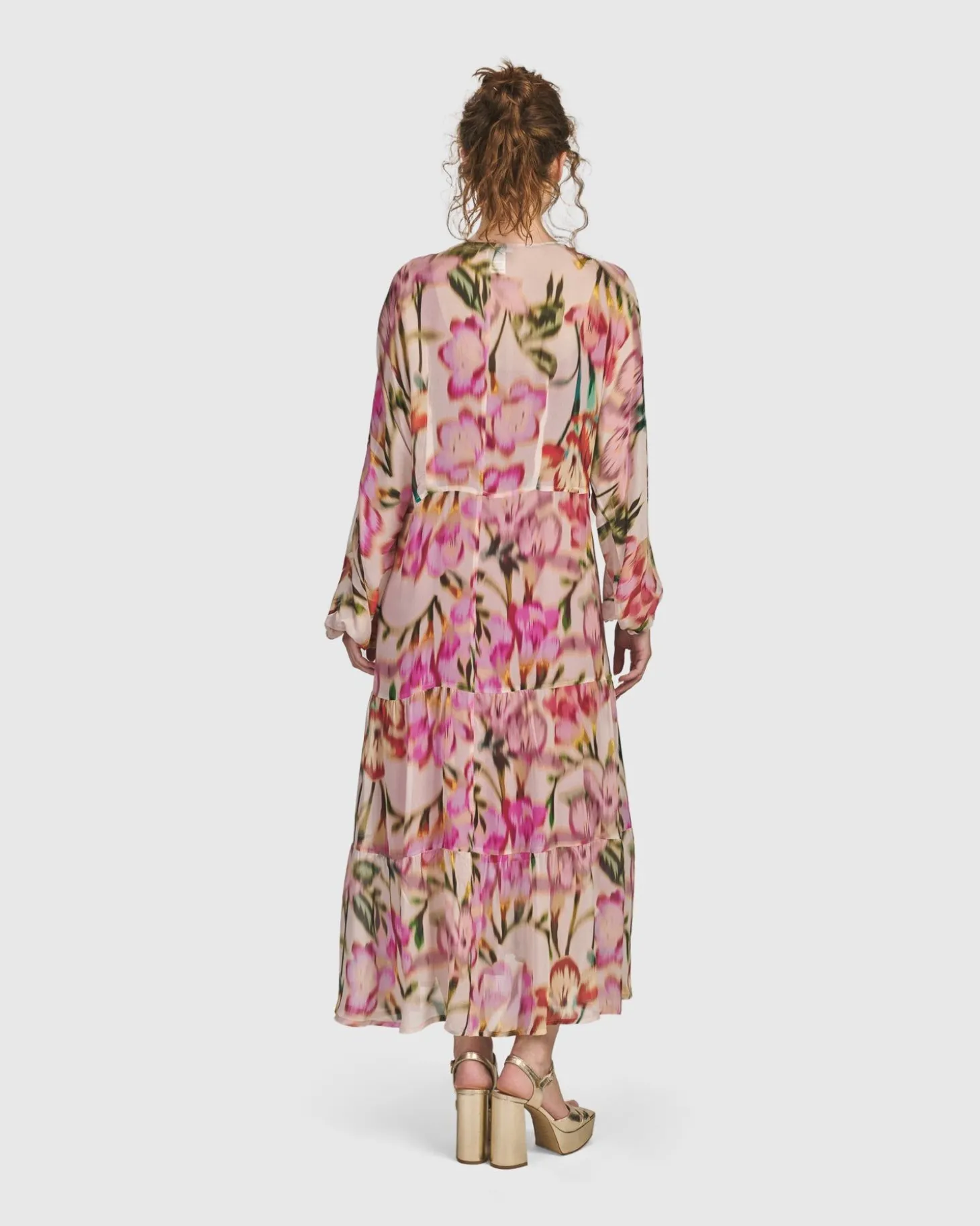 Women Alembika Azalea Chiffon Maxi Dress, Floral