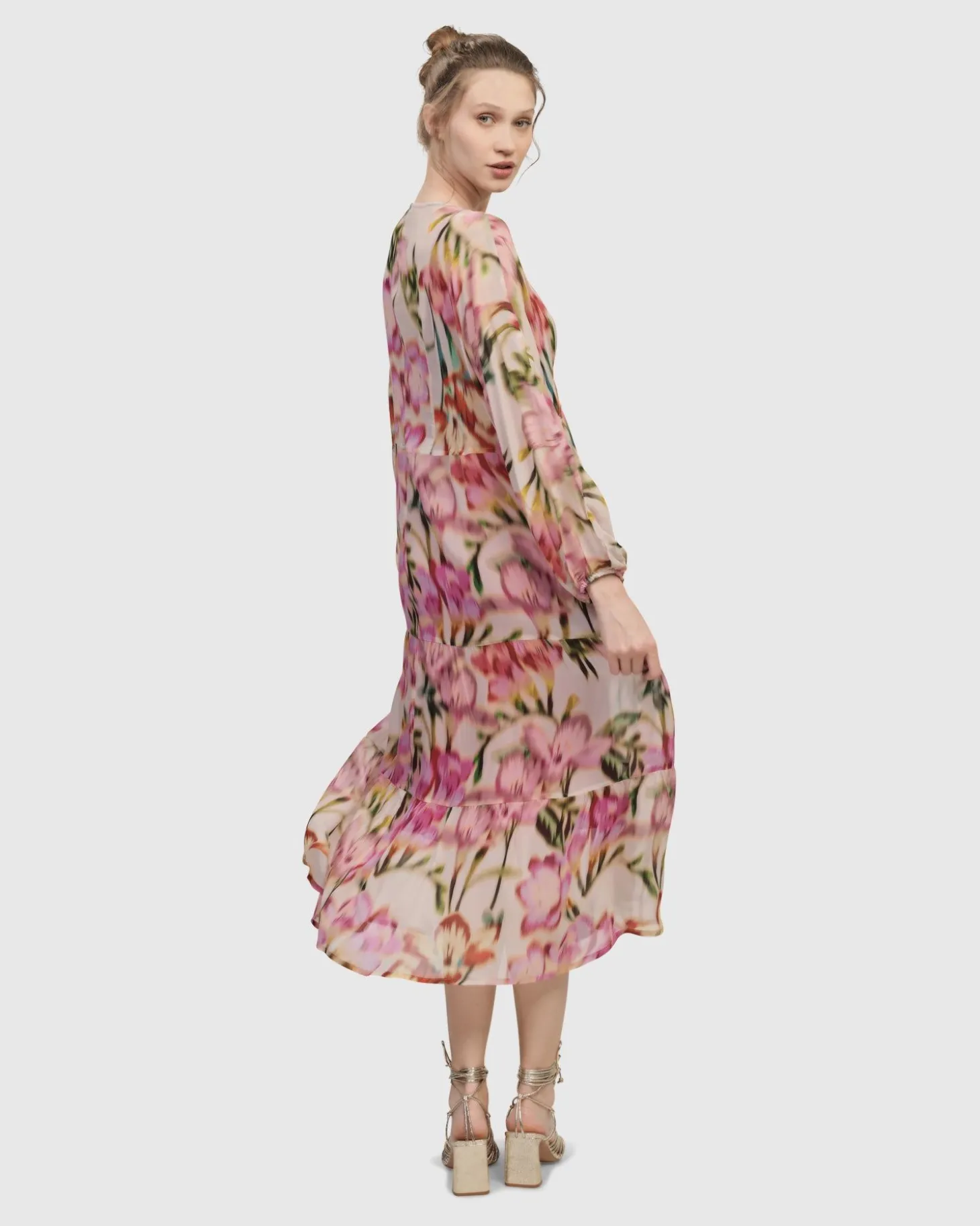 Women Alembika Azalea Chiffon Maxi Dress, Floral