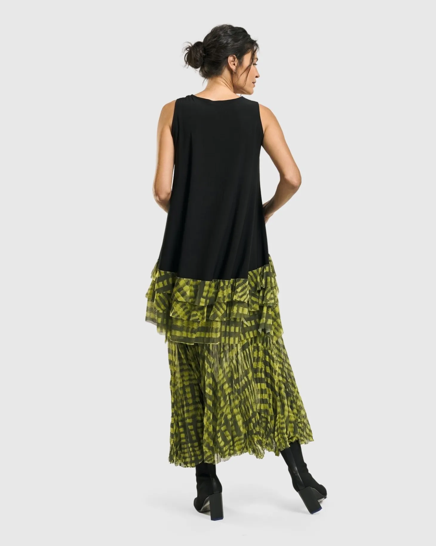 Women Alembika Bohemia Swing Skirt, Yellow