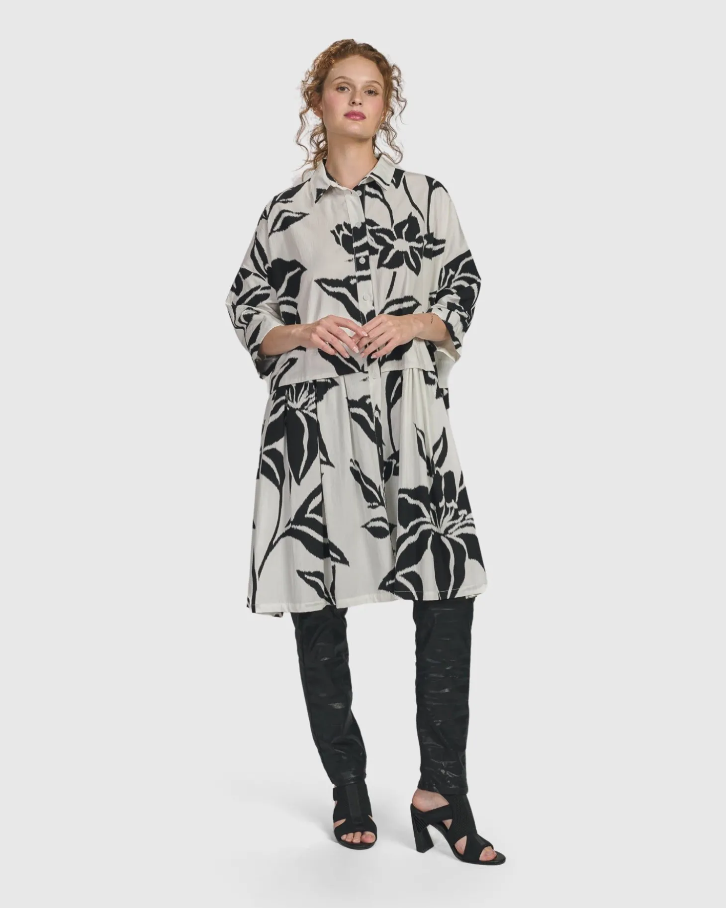 Women Alembika Botanica Oversized Babydoll Top, Lilly