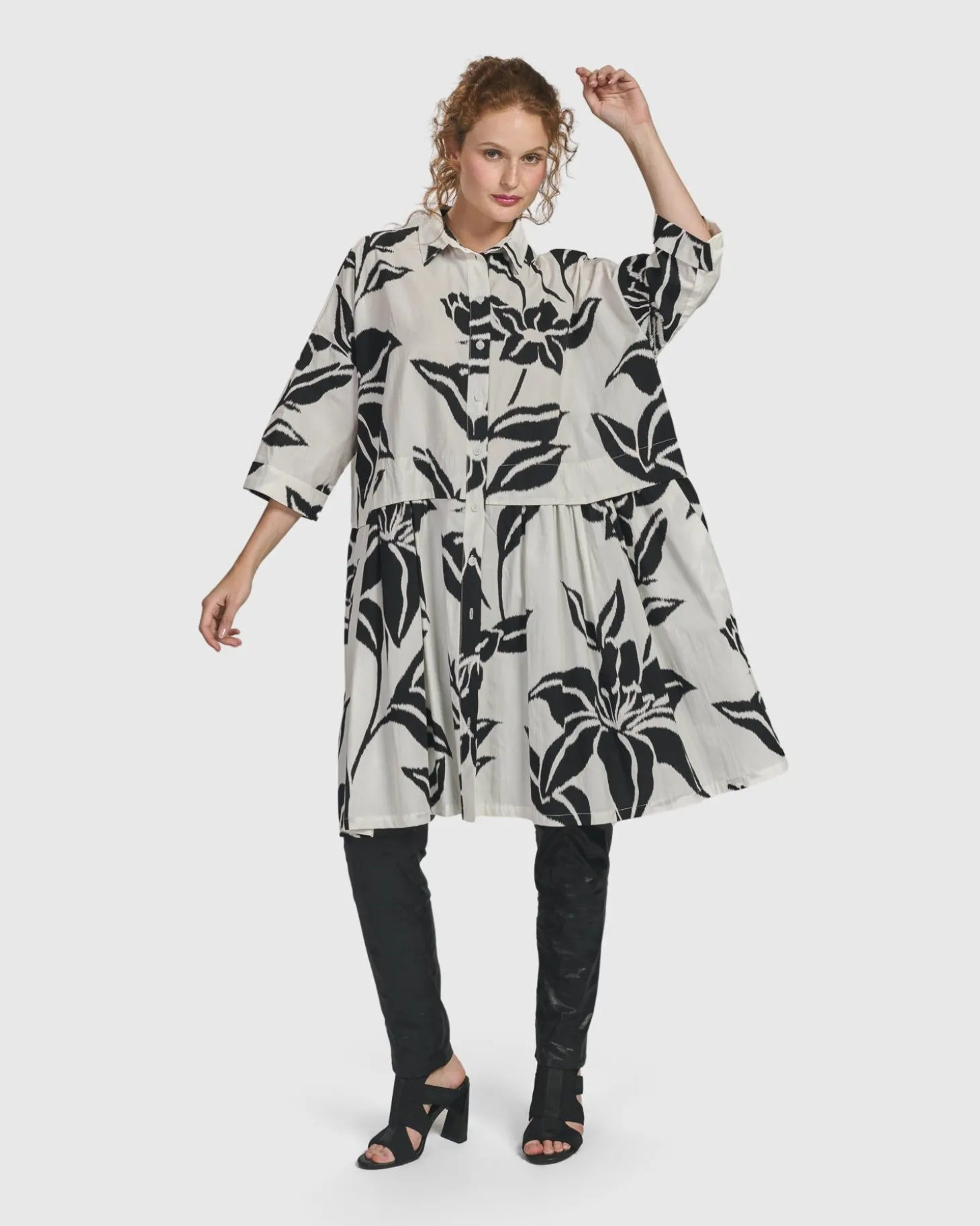 Women Alembika Botanica Oversized Babydoll Top, Lilly