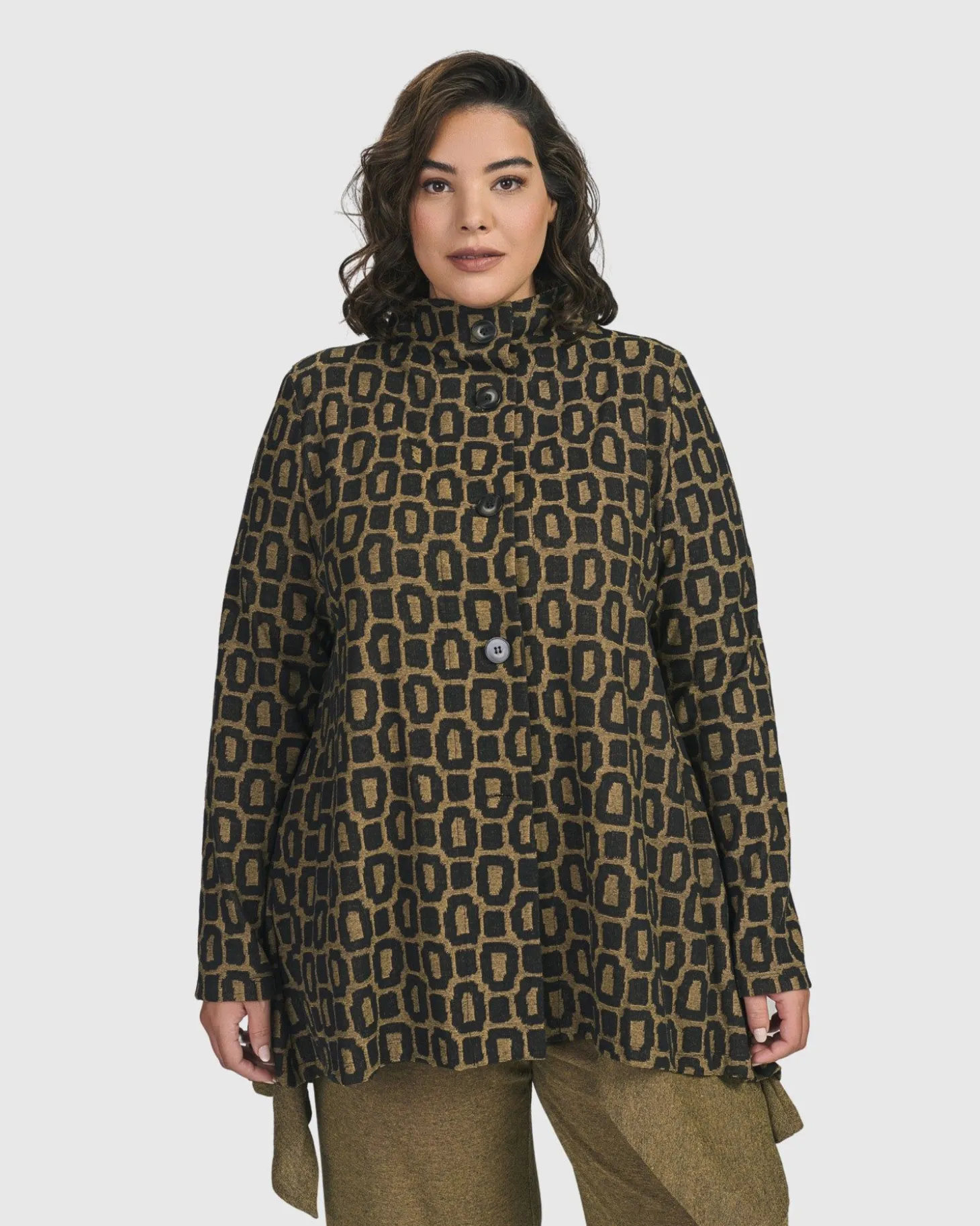 Women Alembika Boutique Swing Jacket, Ochre