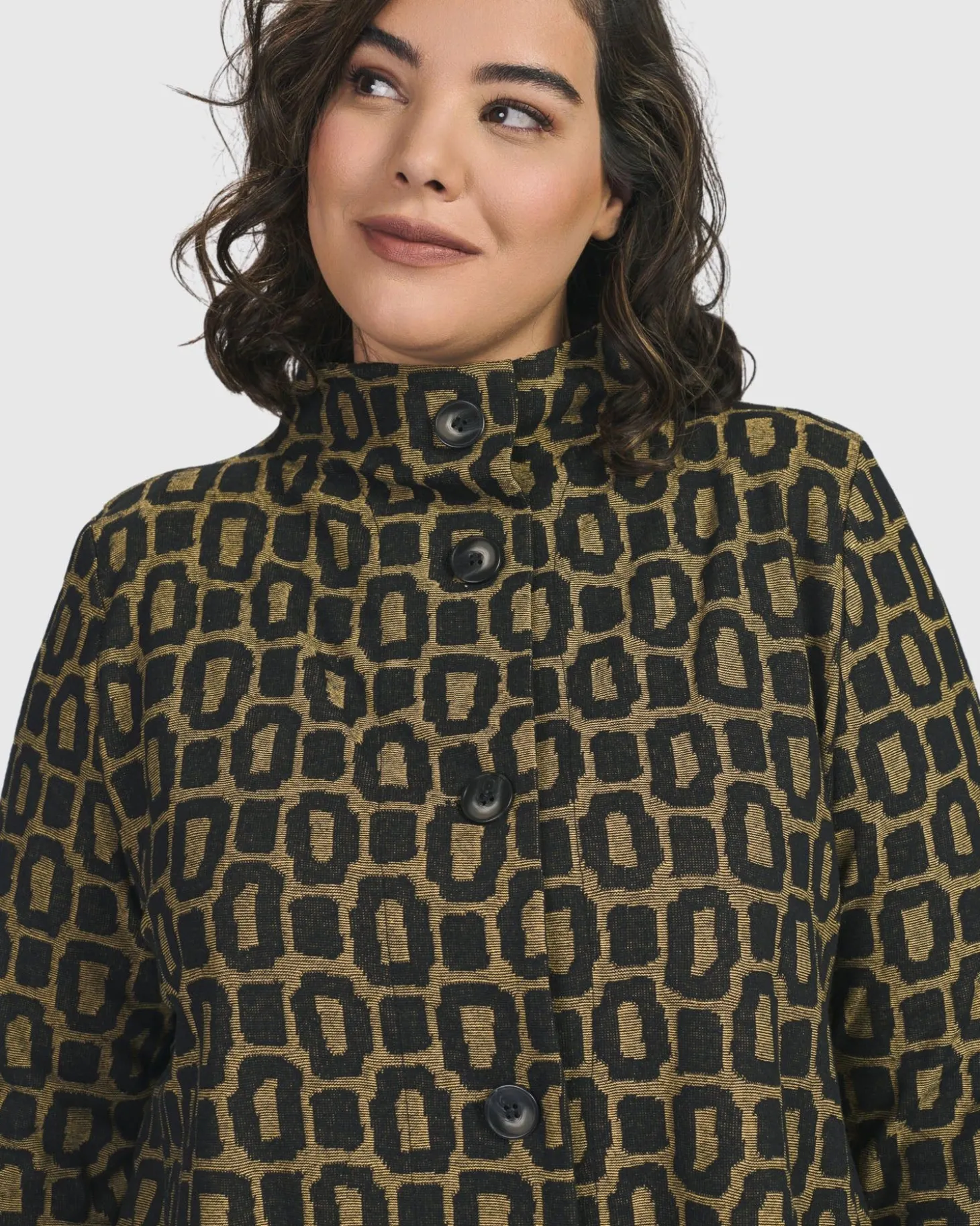 Women Alembika Boutique Swing Jacket, Ochre