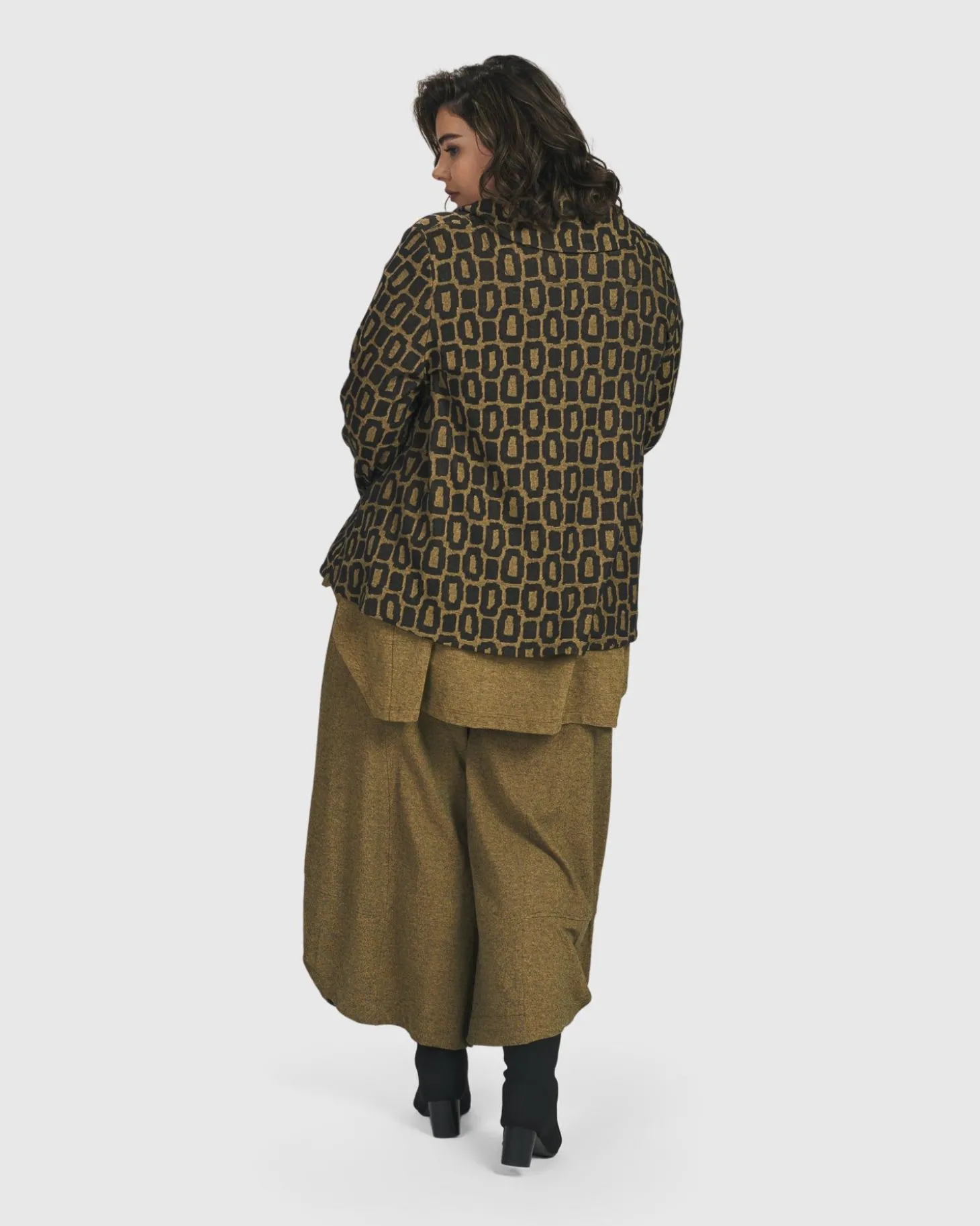 Women Alembika Boutique Swing Jacket, Ochre