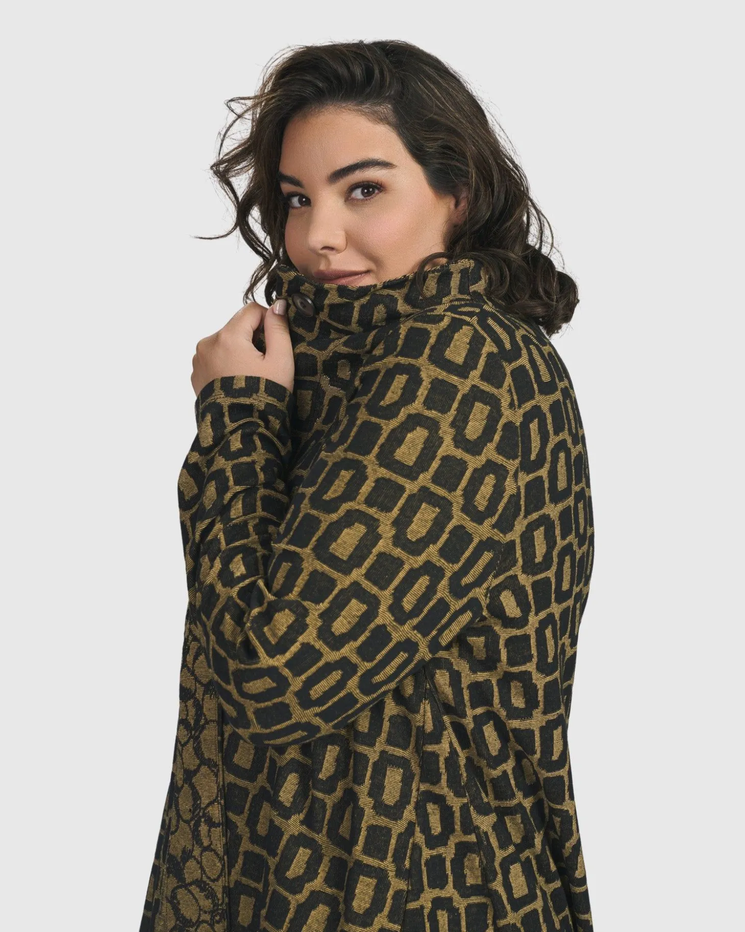 Women Alembika Boutique Swing Jacket, Ochre