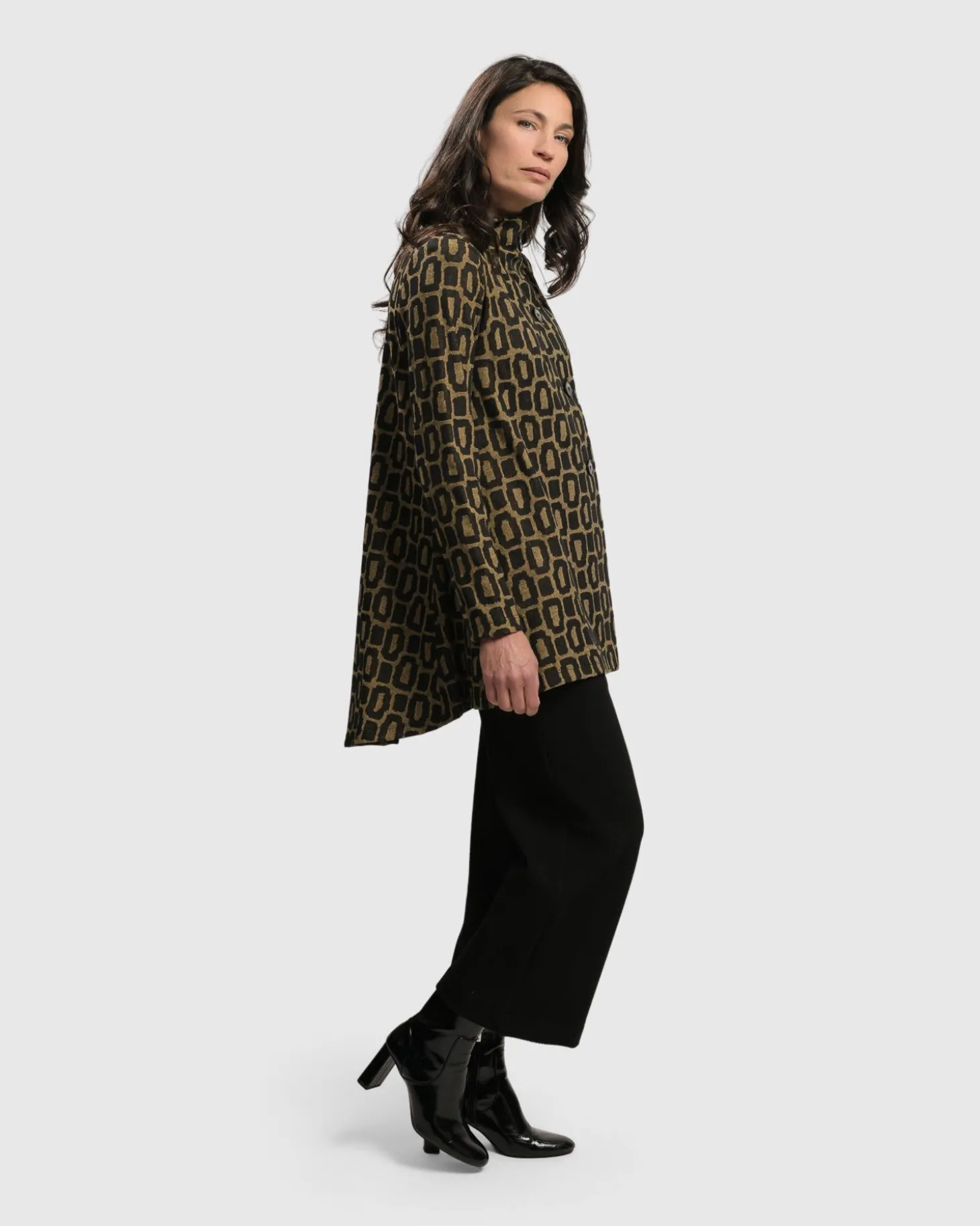 Women Alembika Boutique Swing Jacket, Ochre