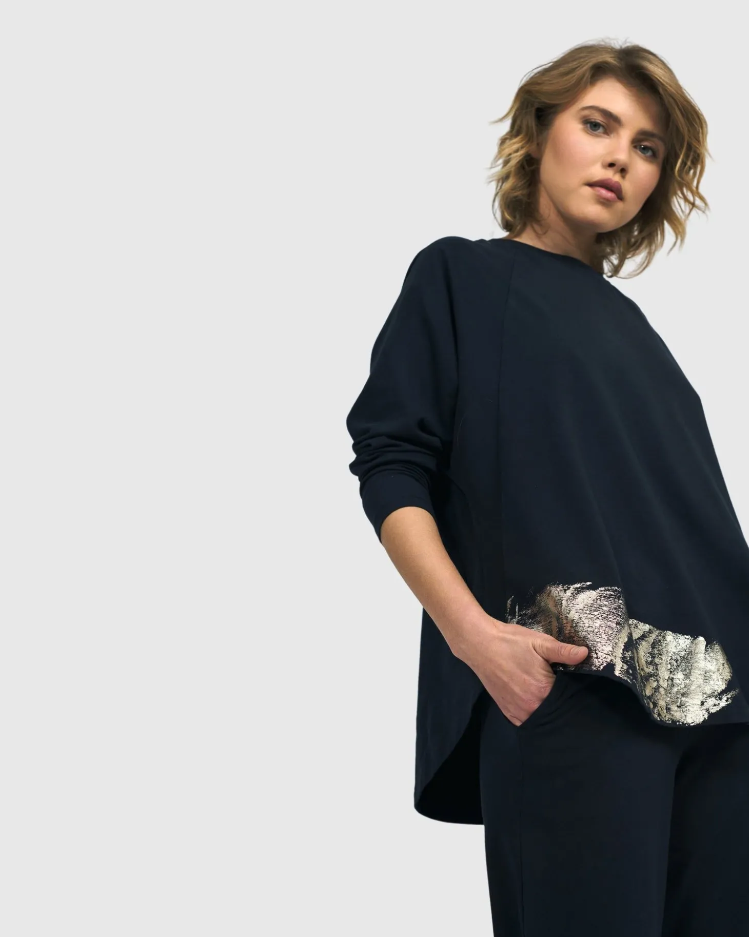 Women Alembika Calumet Relaxed Top, Navy