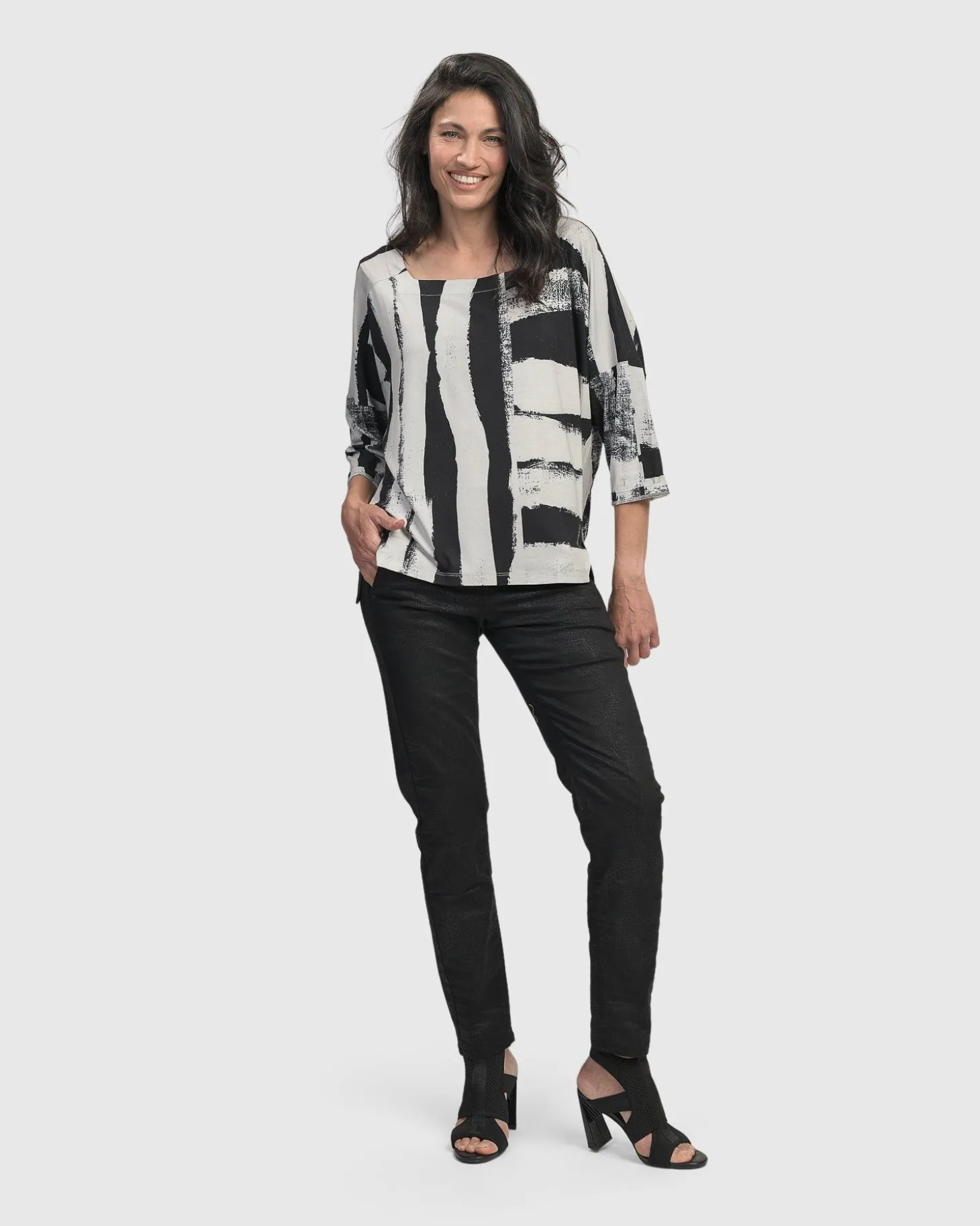 Women Alembika Charisma, Cutaway Boxy Top, Grunge