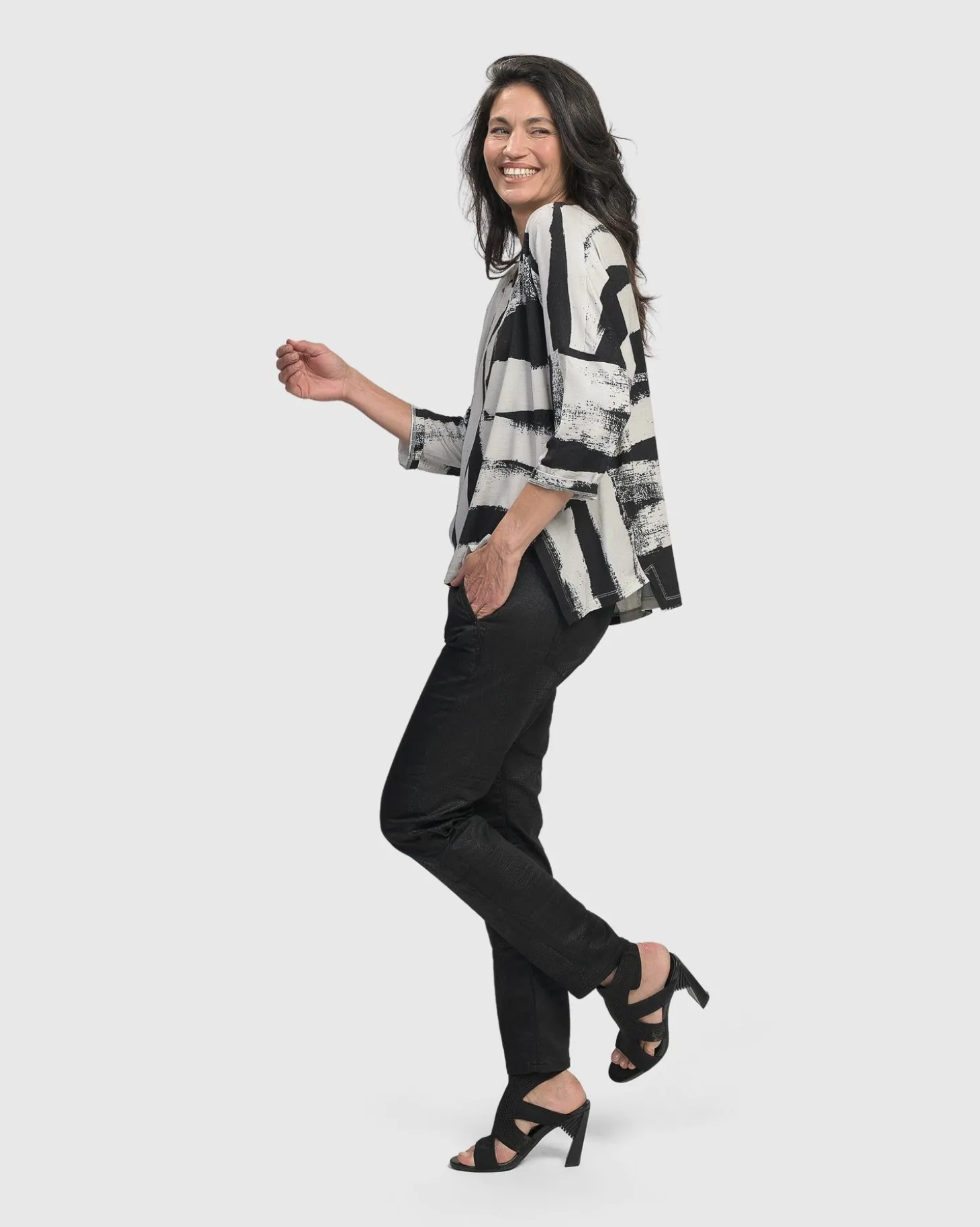 Women Alembika Charisma, Cutaway Boxy Top, Grunge