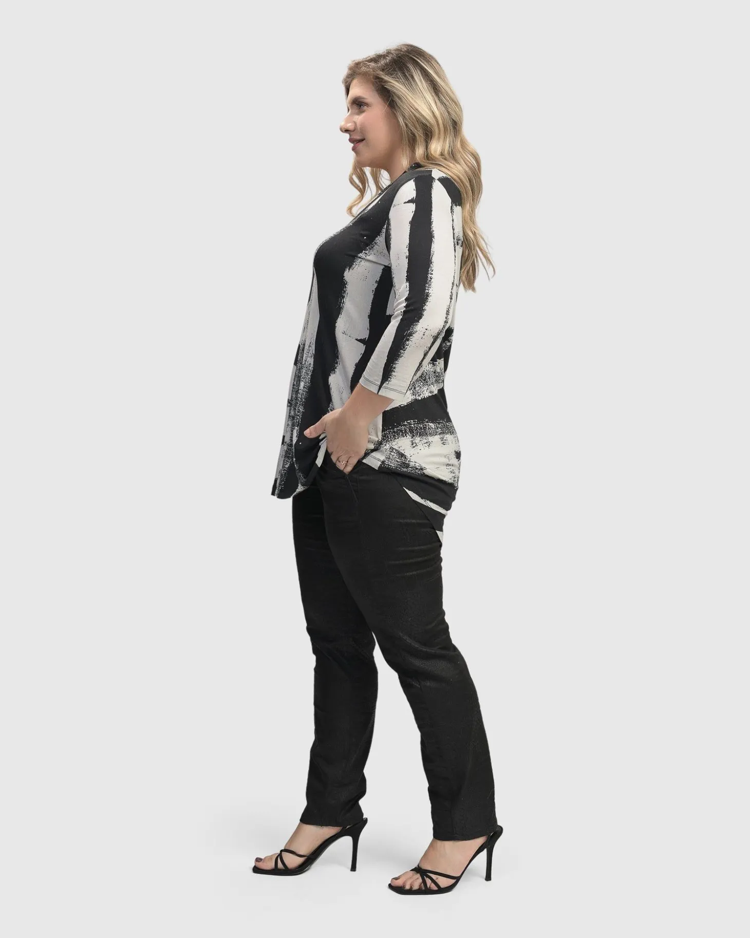 Women Alembika Charisma V Neck Tunic Top, Grunge