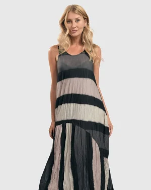 Women Alembika Charlie Crinkle Tank Dress, Stripe