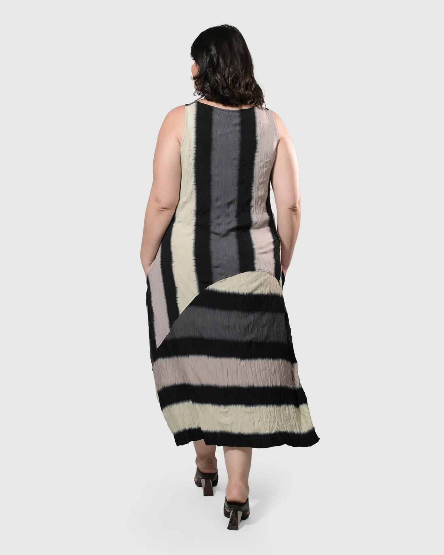 Women Alembika Charlie Crinkle Tank Dress, Stripe