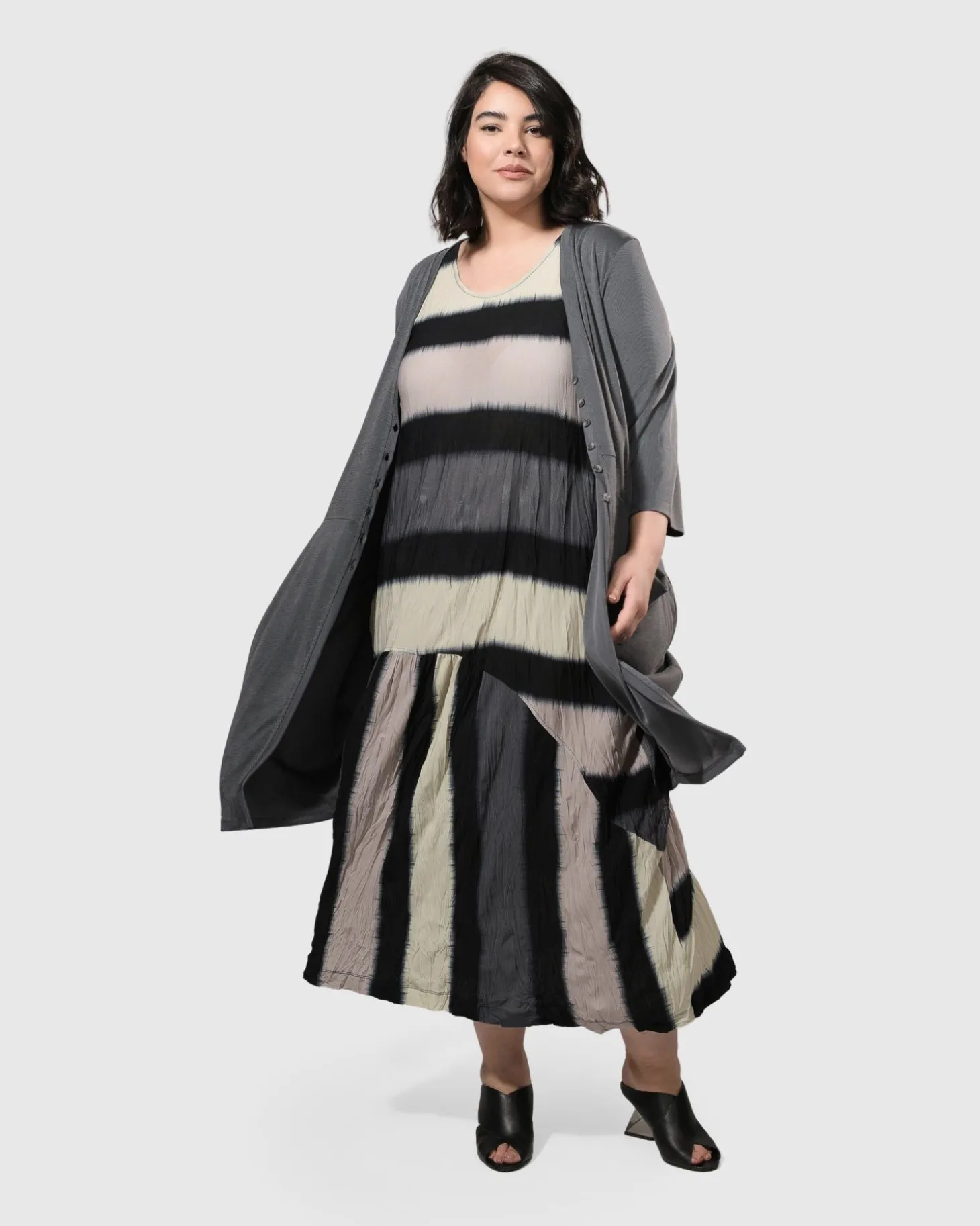 Women Alembika Charlie Crinkle Tank Dress, Stripe